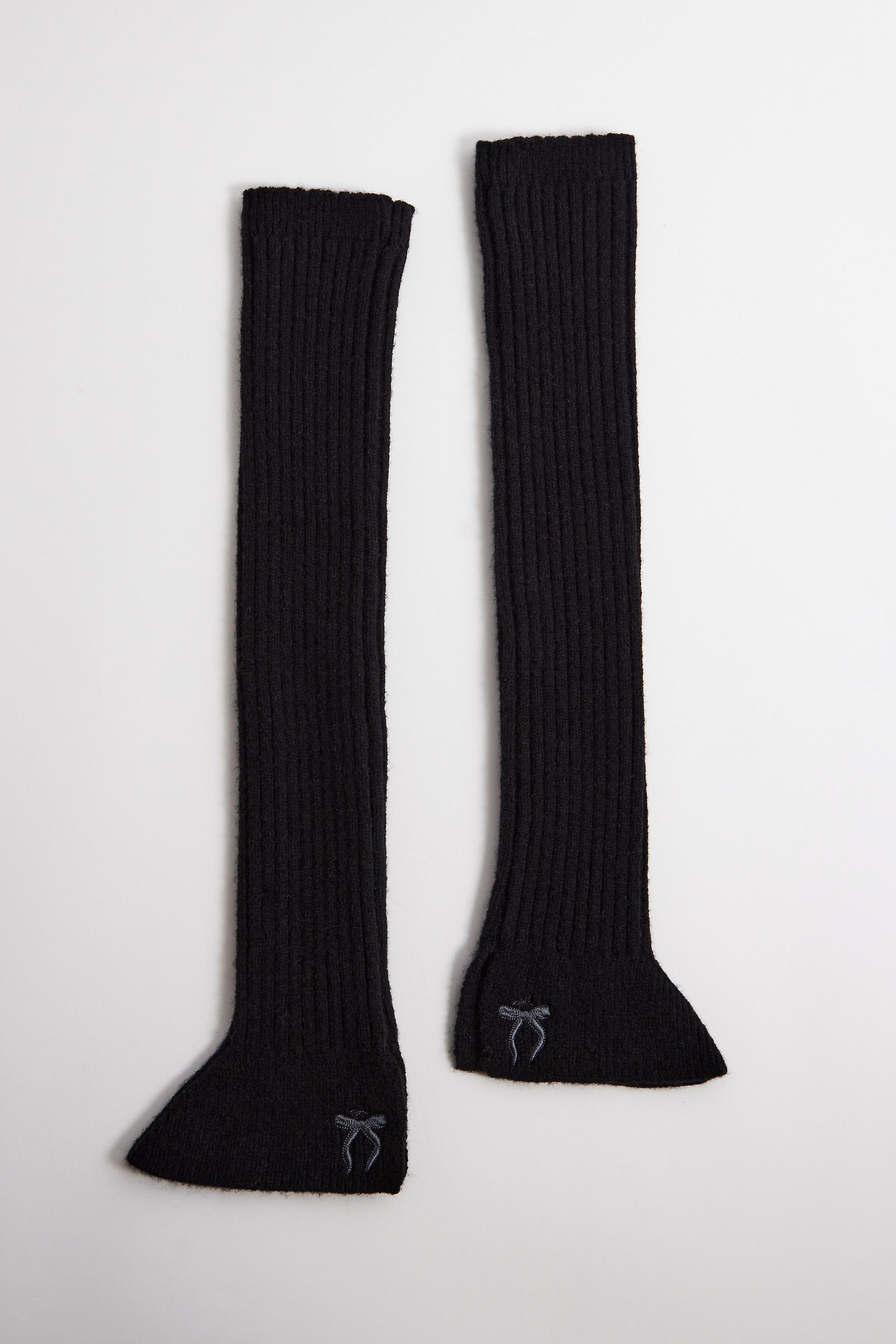 Black Out From Under Inez Side Split Slouch Leg Warmers, BLK, large image number 2