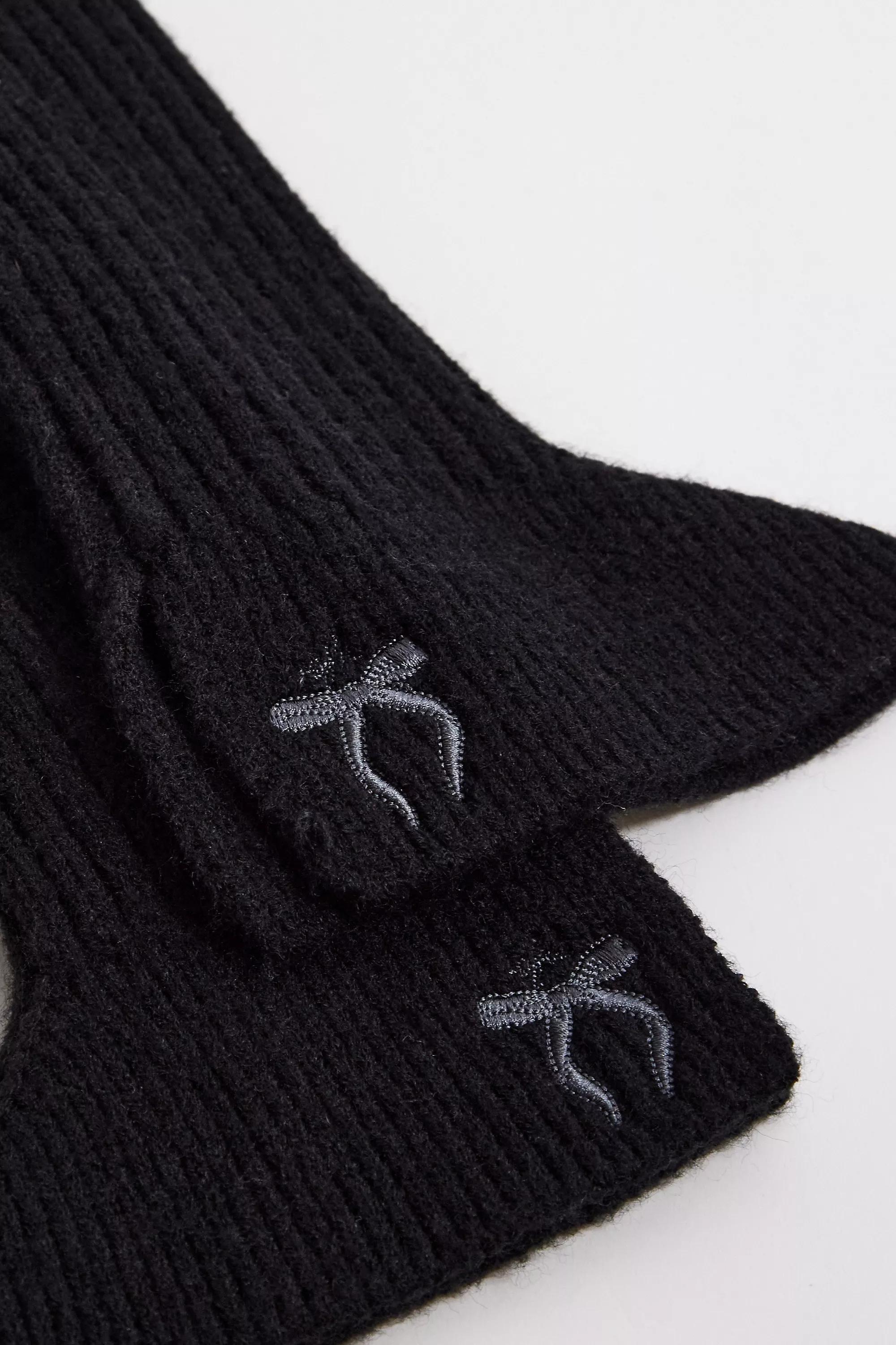 Black Out From Under Inez Side Split Slouch Leg Warmers, BLK, large image number 3