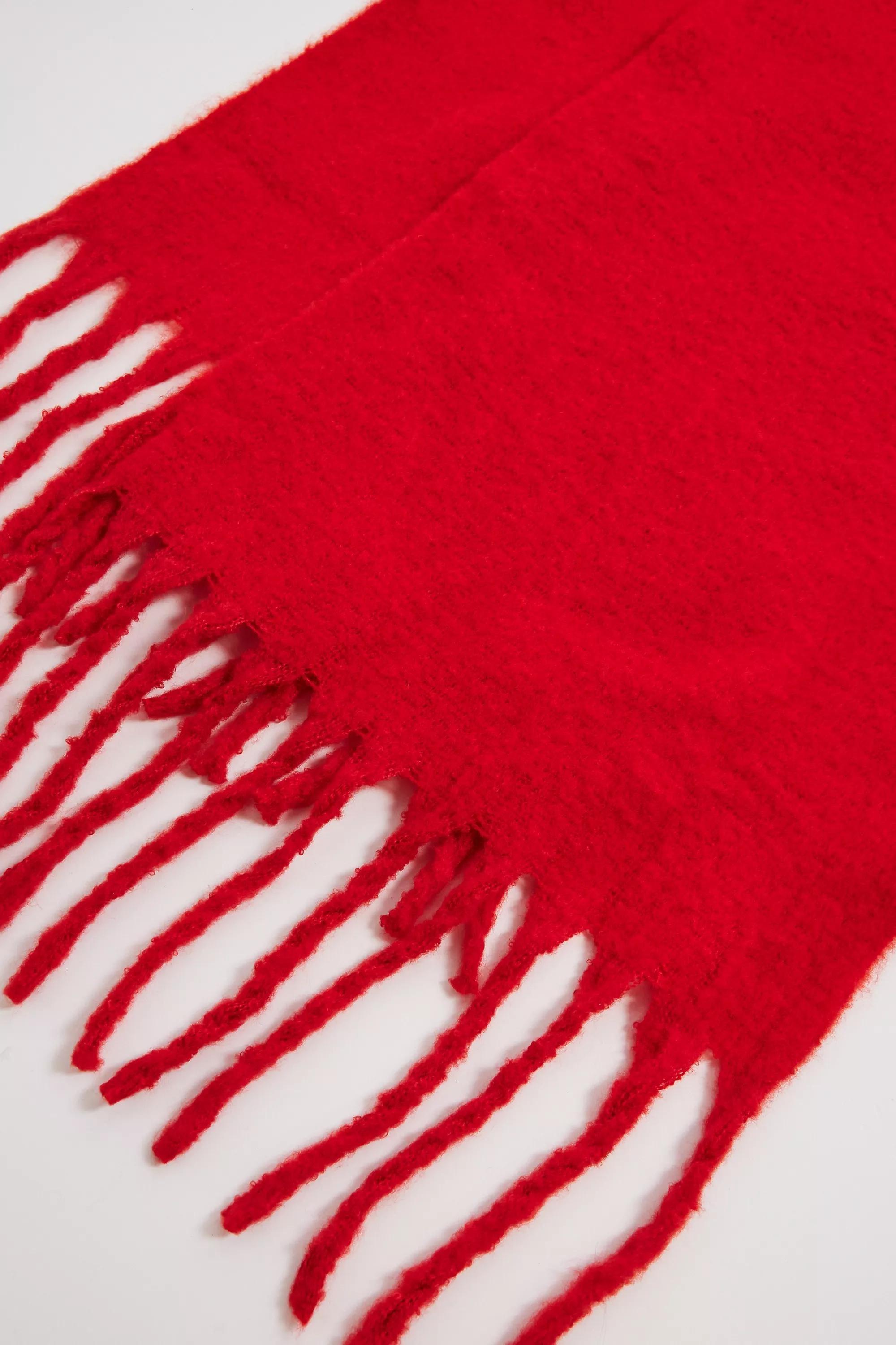 Red Uo Tia Recycled Blanket Scarf, RED, large image number 2