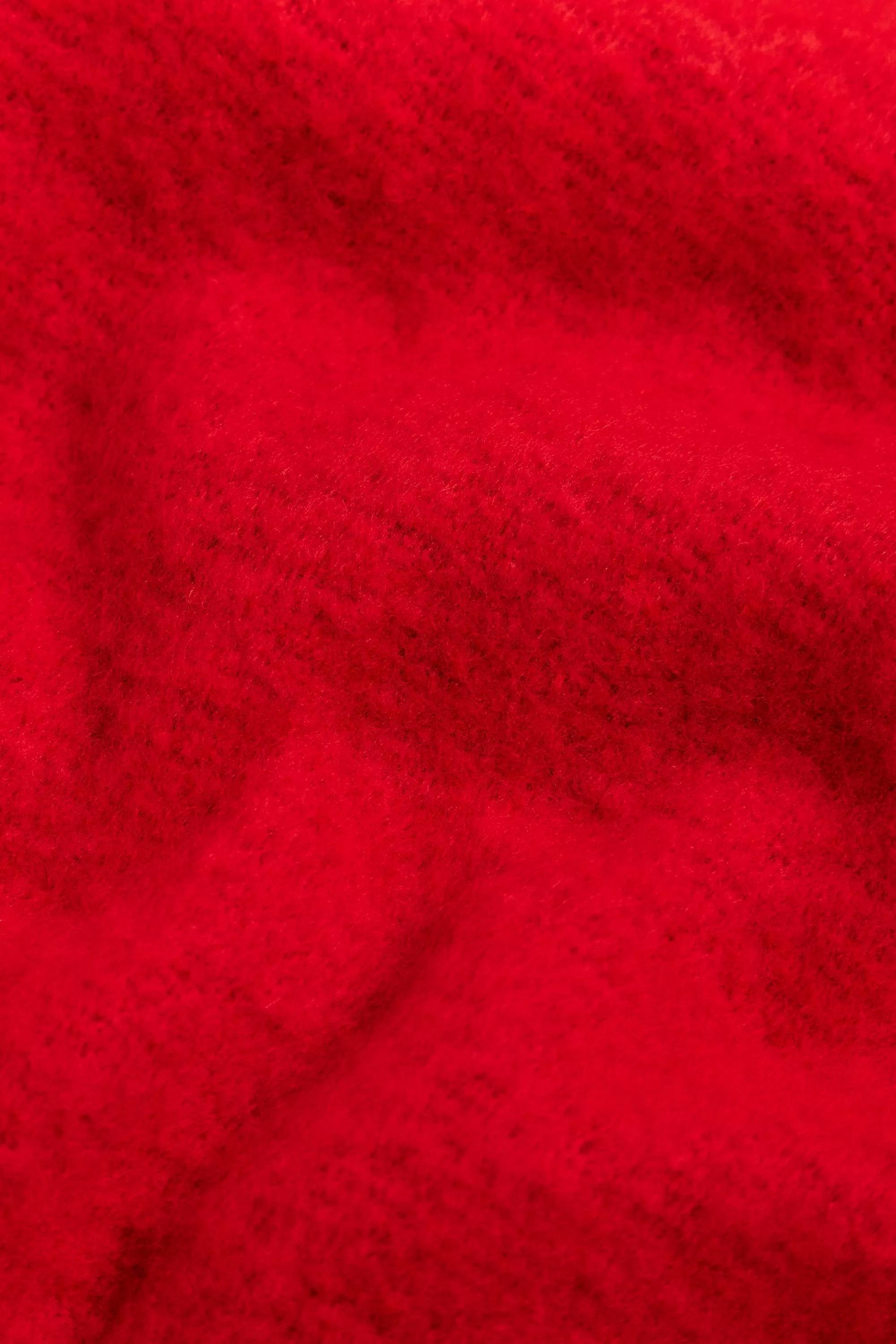 Red Uo Tia Recycled Blanket Scarf, RED, large image number 4