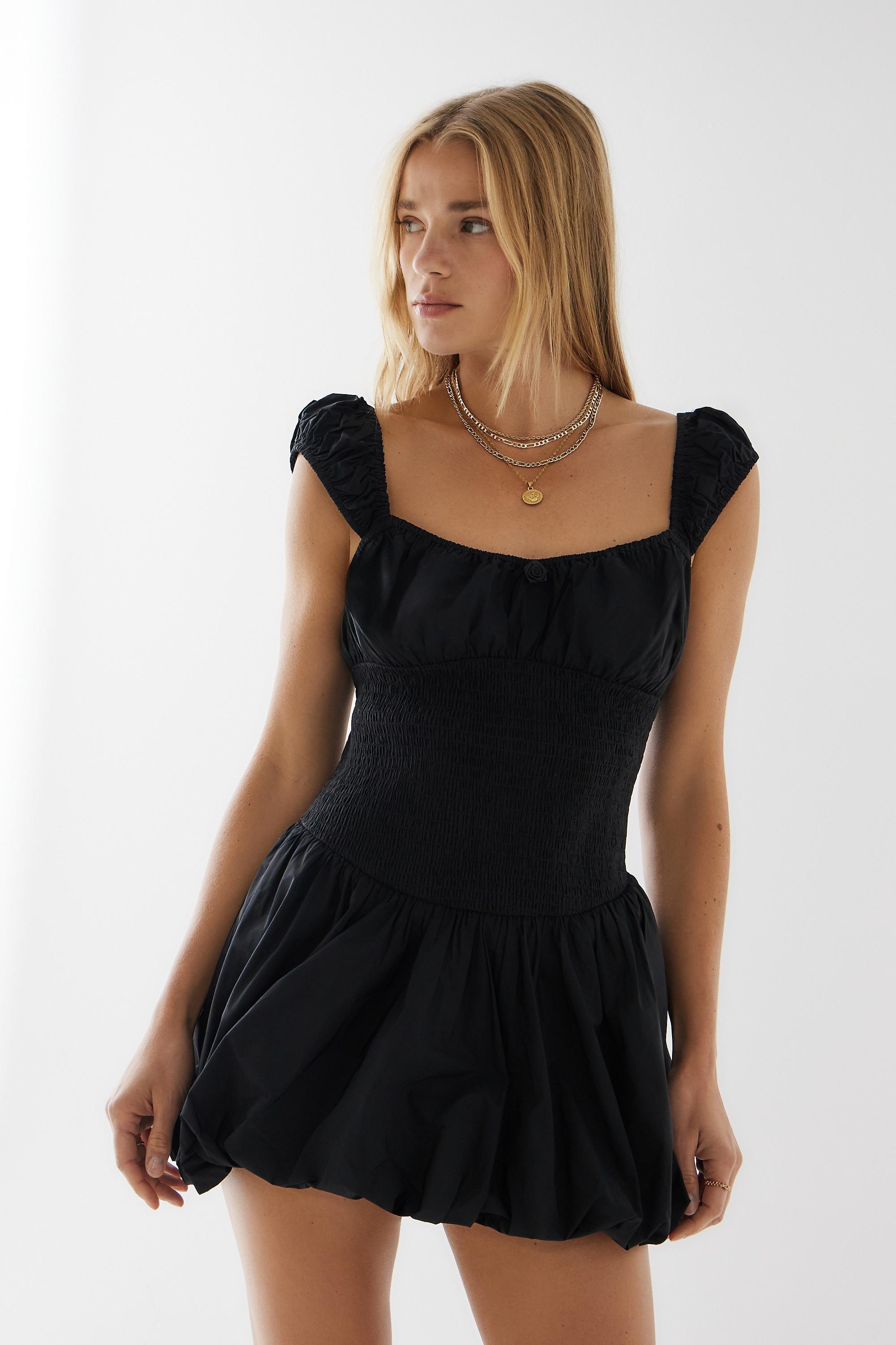 Black Light Before Dark Lucine Puffball Mini Dress, , large image number 1