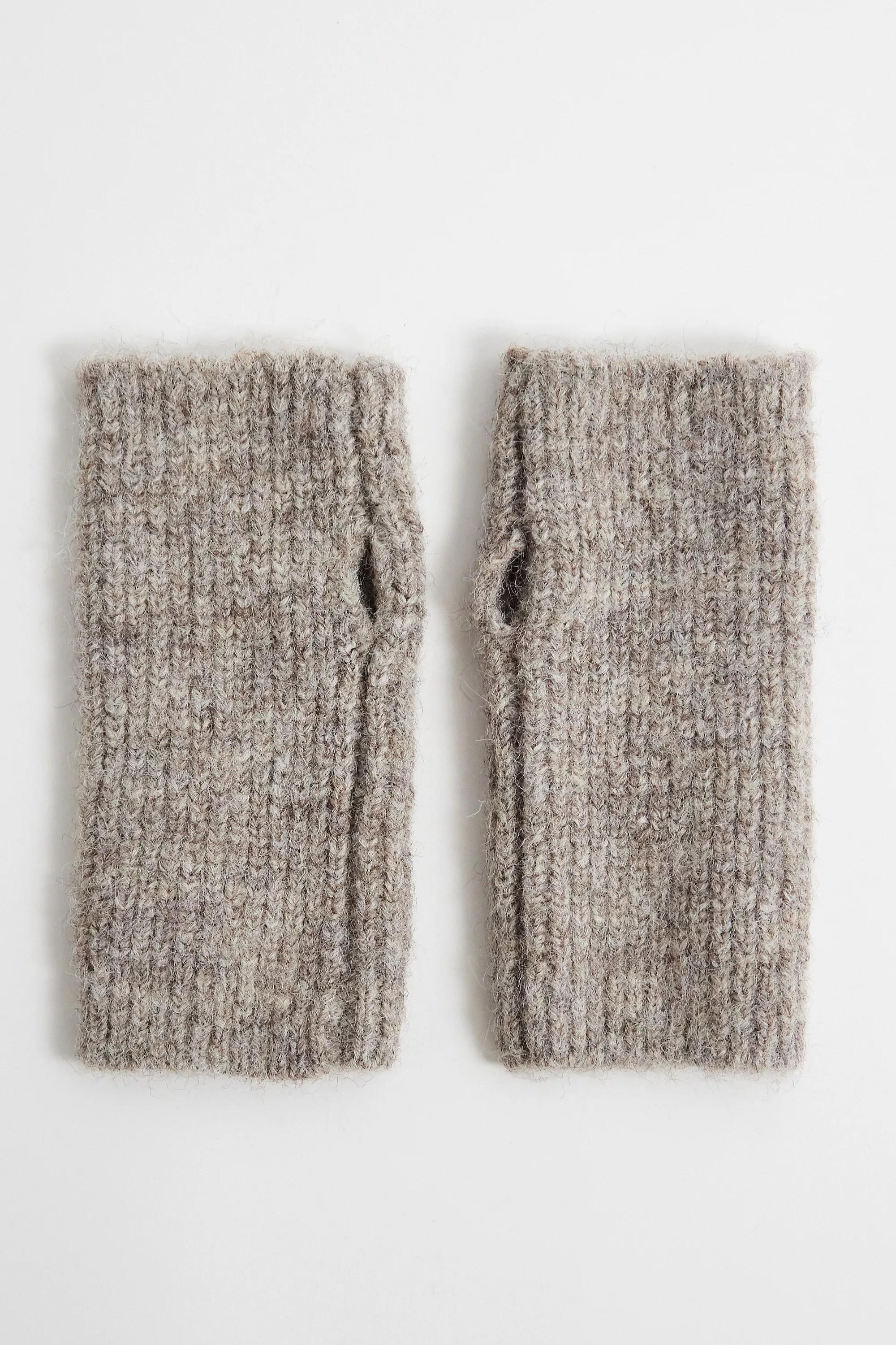 Beige Uo Luka Soft Knit Fingerless Gloves, NEUTR, large image number 1