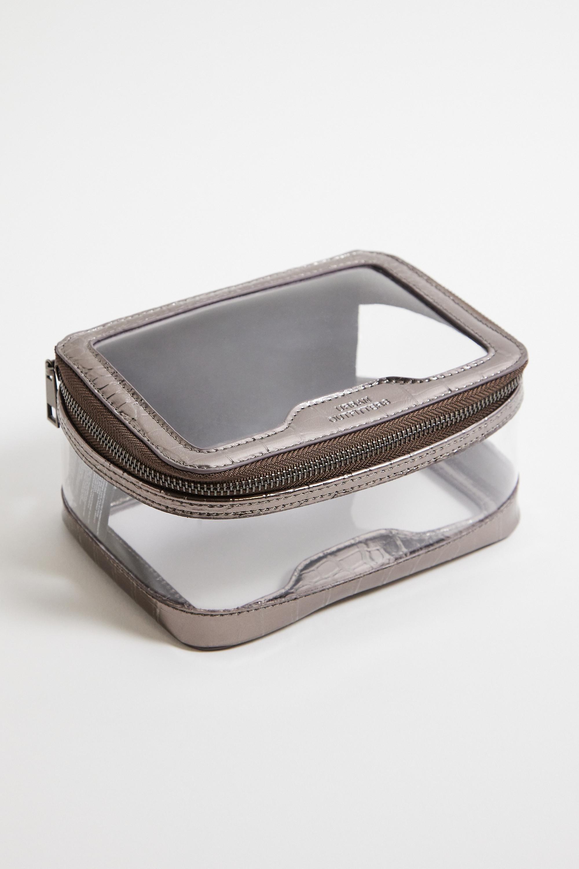 Silver Uo Zip-Around Makeup Bag, SLVR, large image number 0
