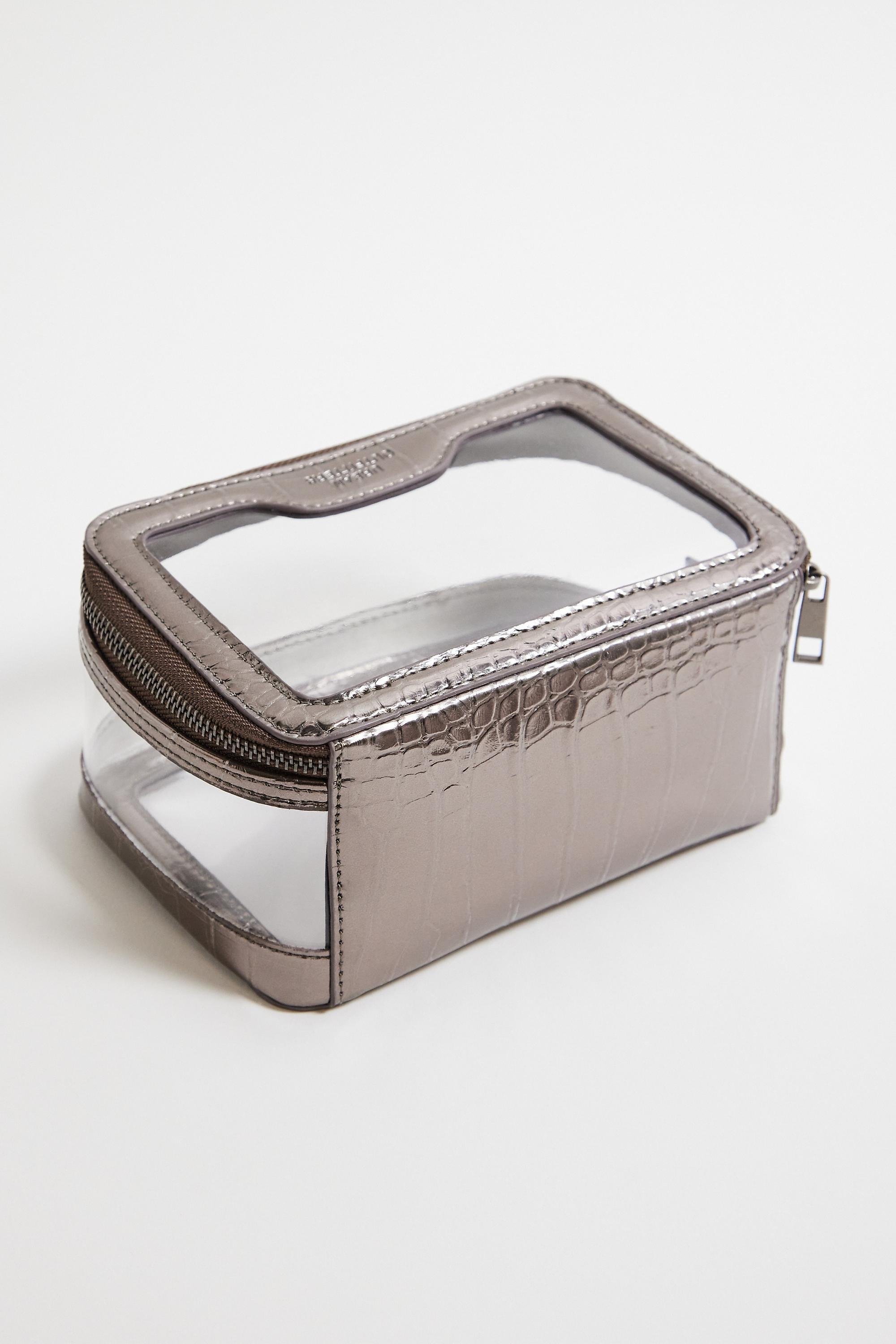 Silver Uo Zip-Around Makeup Bag, SLVR, large image number 3