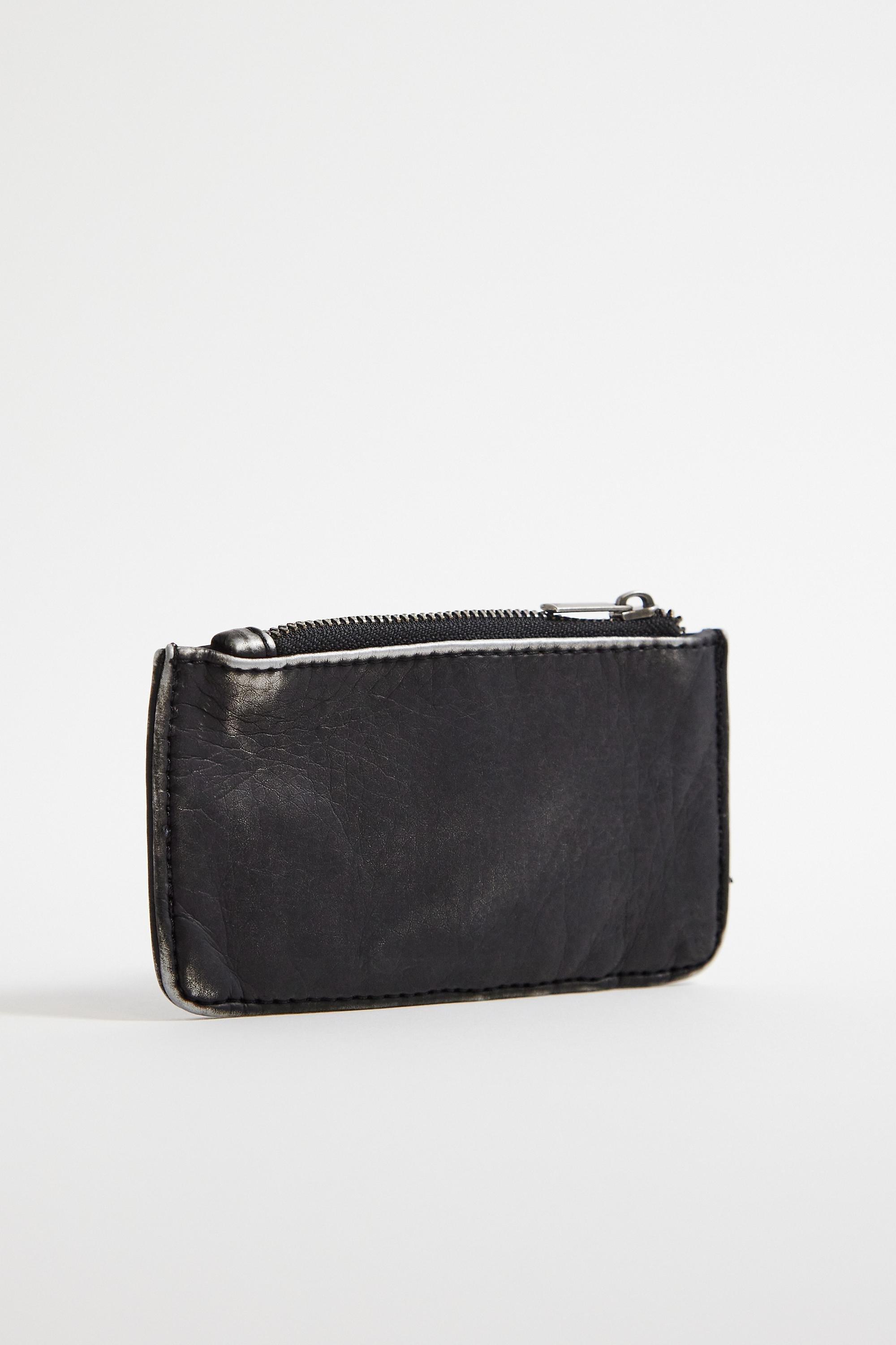 Black Bdg Washed Faux Leather Cardholder, BLK, large image number 2