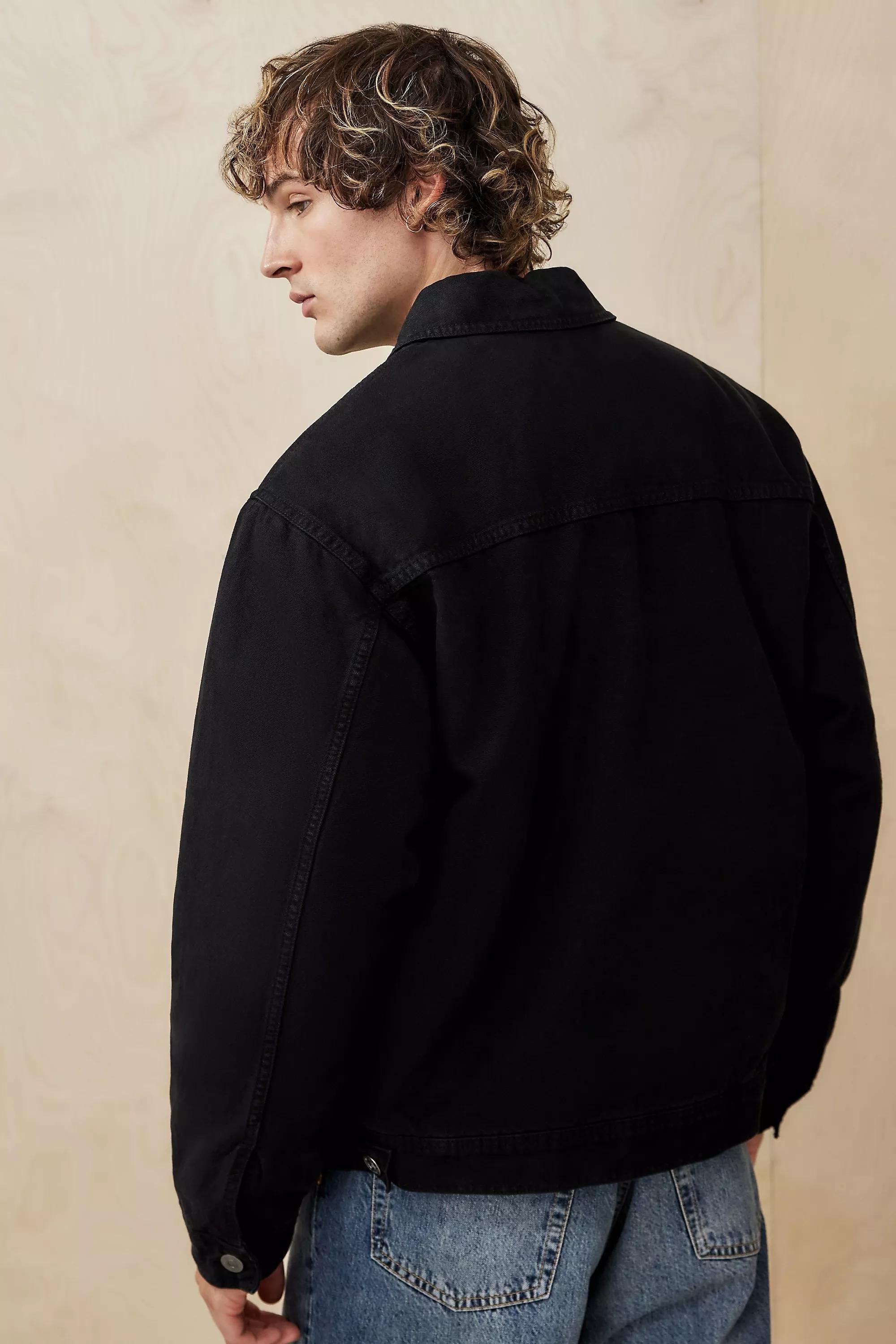 Black Bdg Alba Zip Through Worker Jacket, , large image number 3