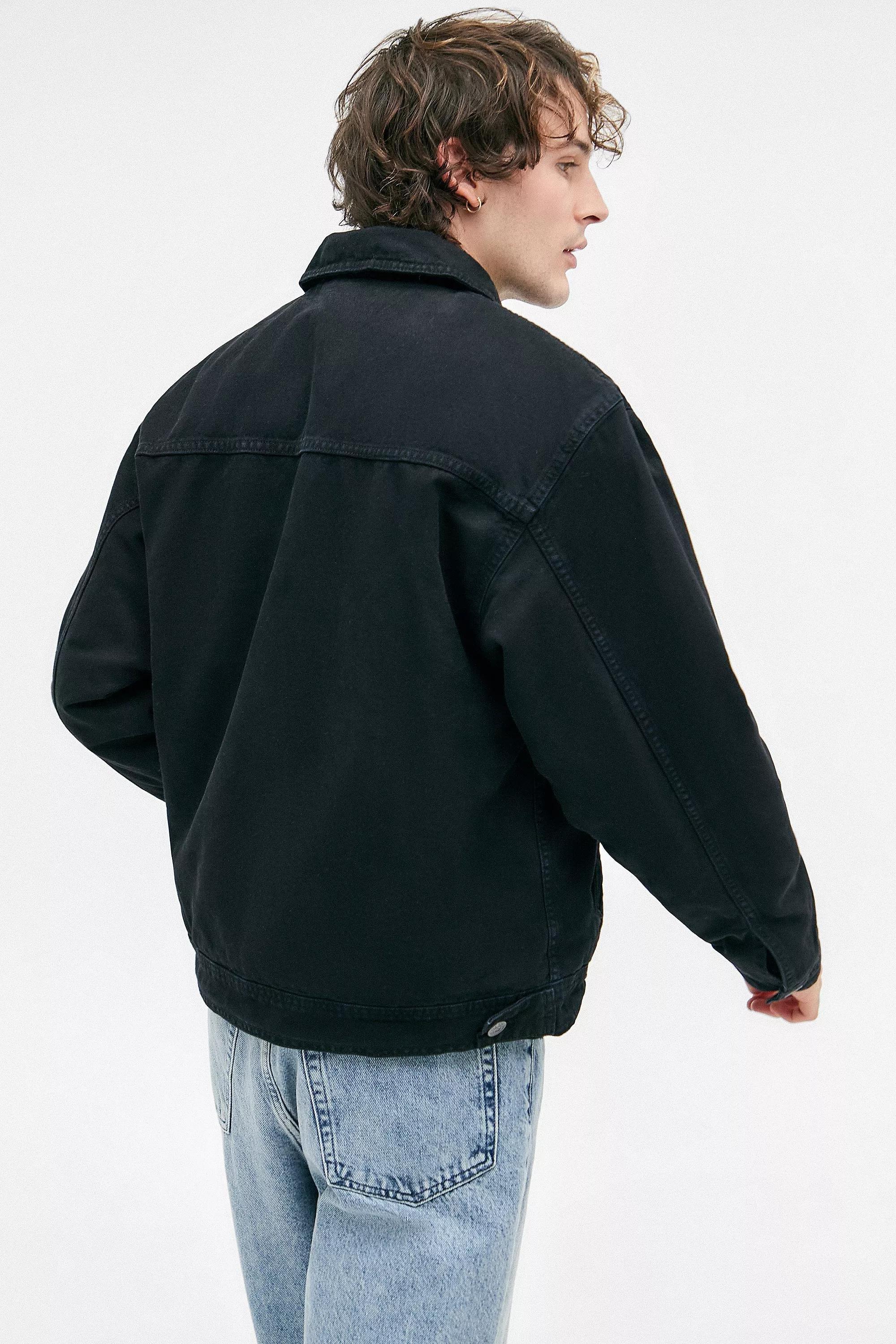 Black Bdg Alba Zip Through Worker Jacket, , large image number 4