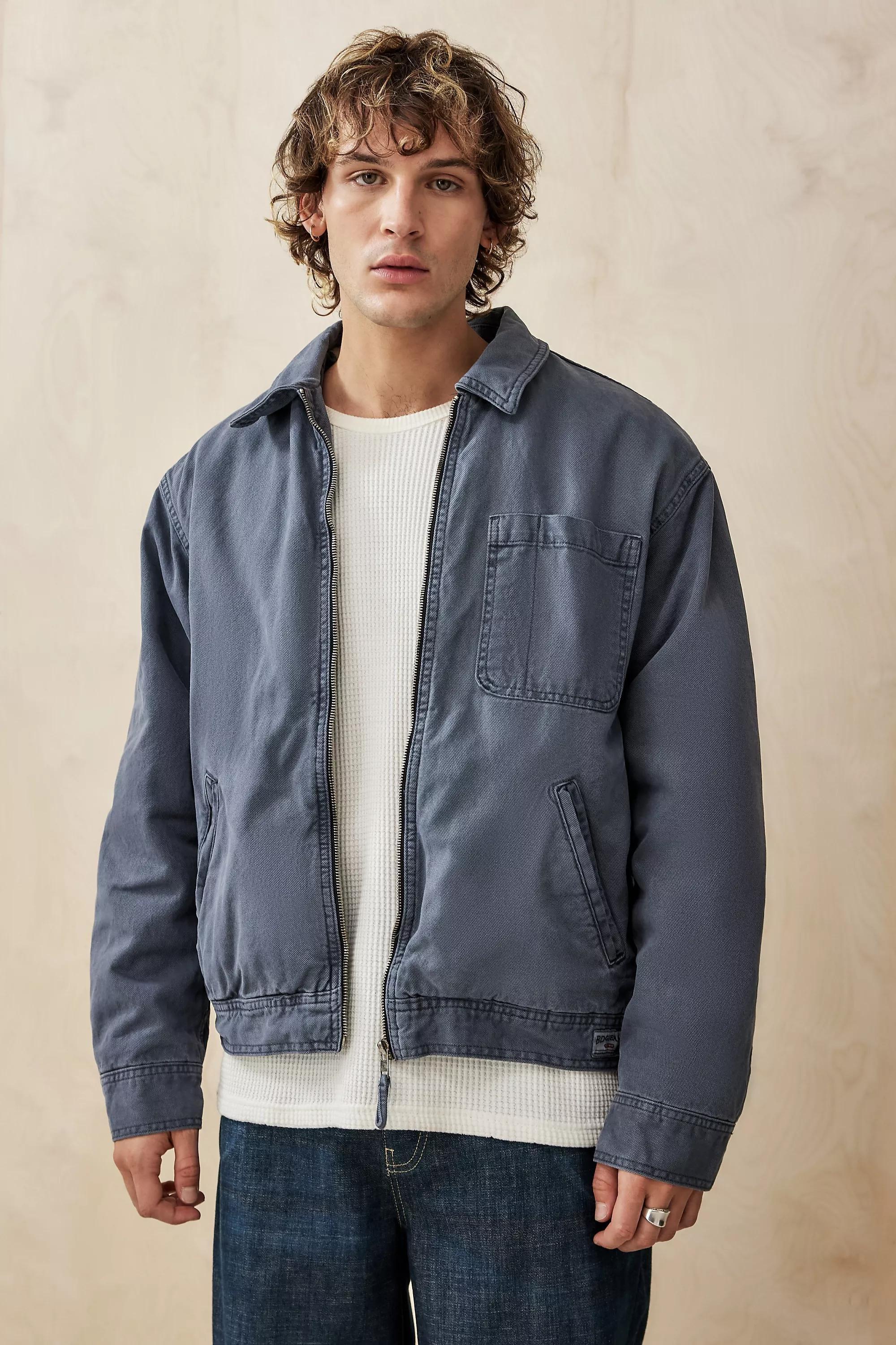 Grey Bdg Alba Slate Zip Through Worker Jacket, , large image number 0