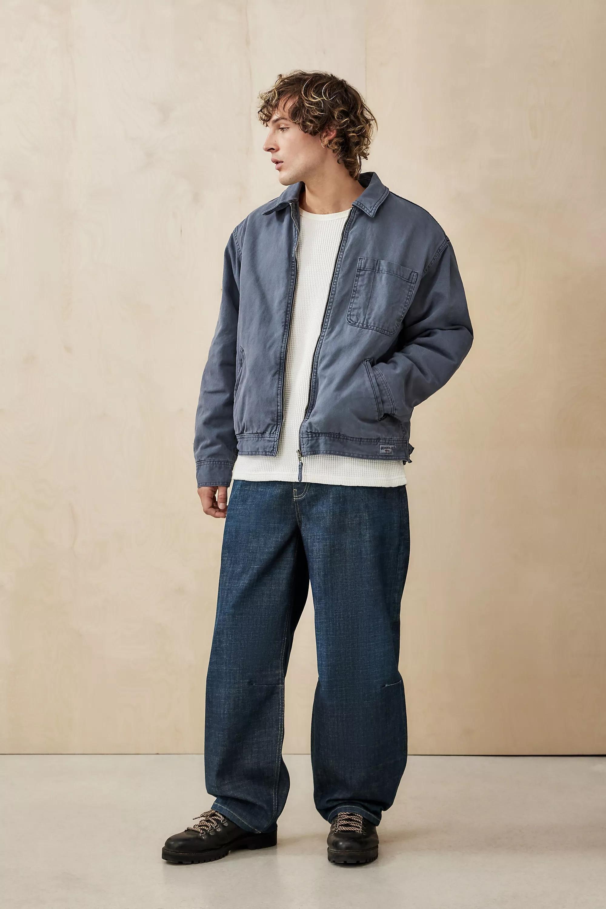 Grey Bdg Alba Slate Zip Through Worker Jacket, , large image number 1