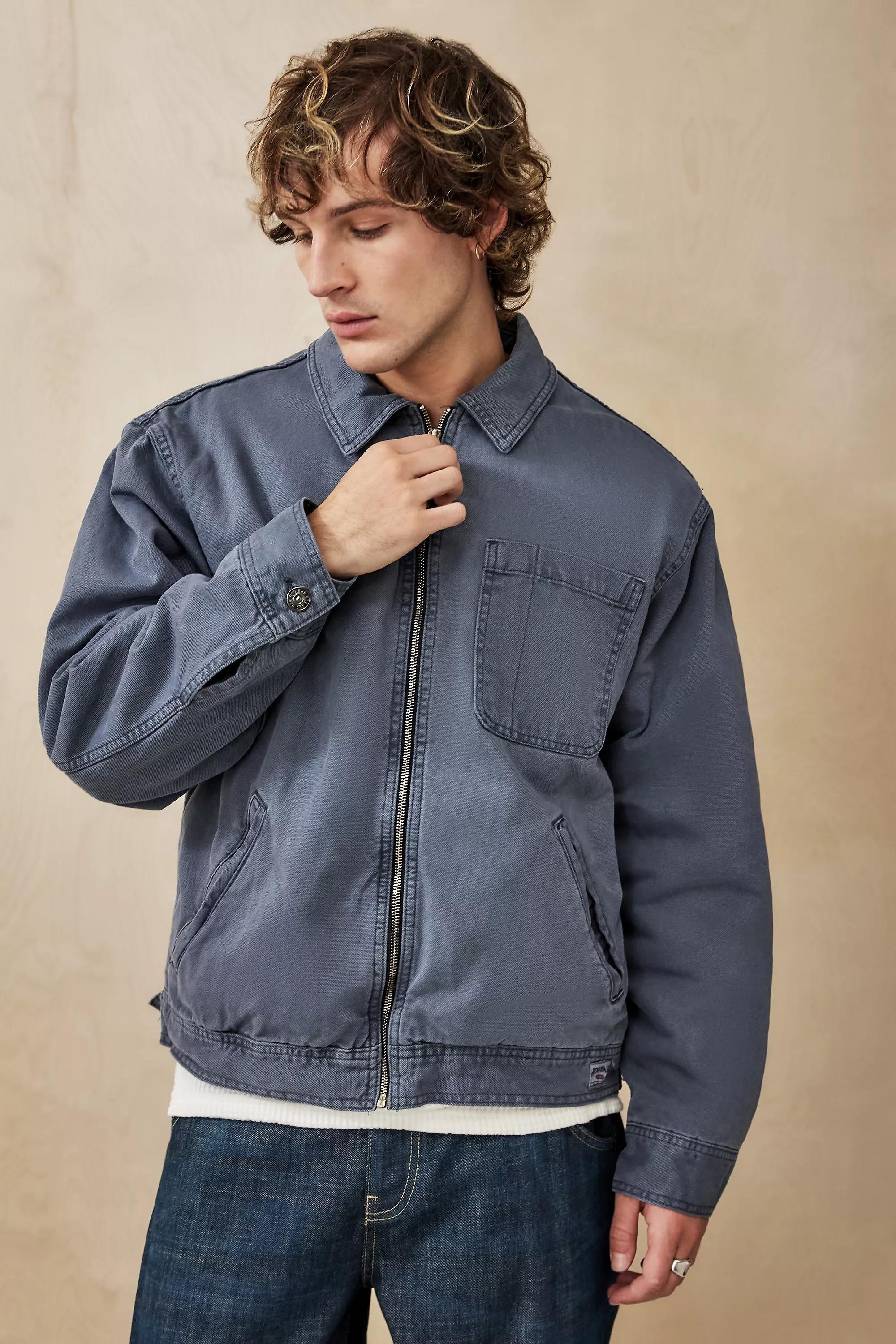 Grey Bdg Alba Slate Zip Through Worker Jacket, , large image number 2