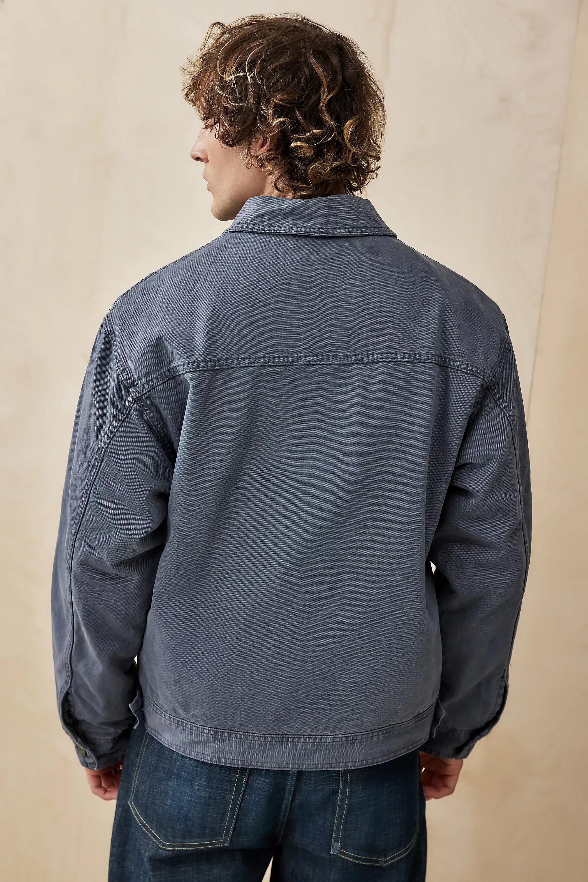 Grey Bdg Alba Slate Zip Through Worker Jacket, , large image number 4