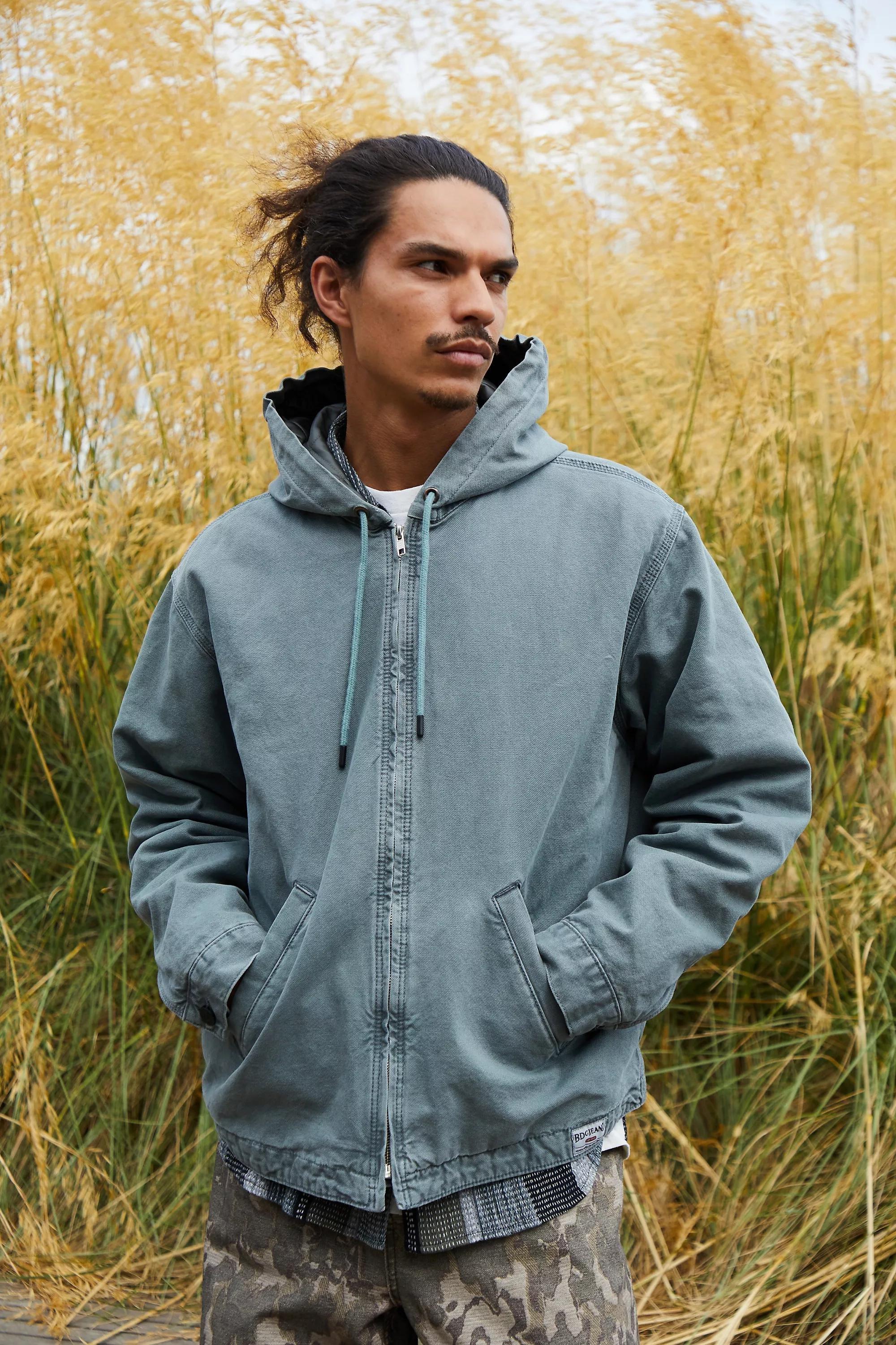 Turquoise Bdg Rex Petrol Canvas Skate Hoodie, , large image number 0