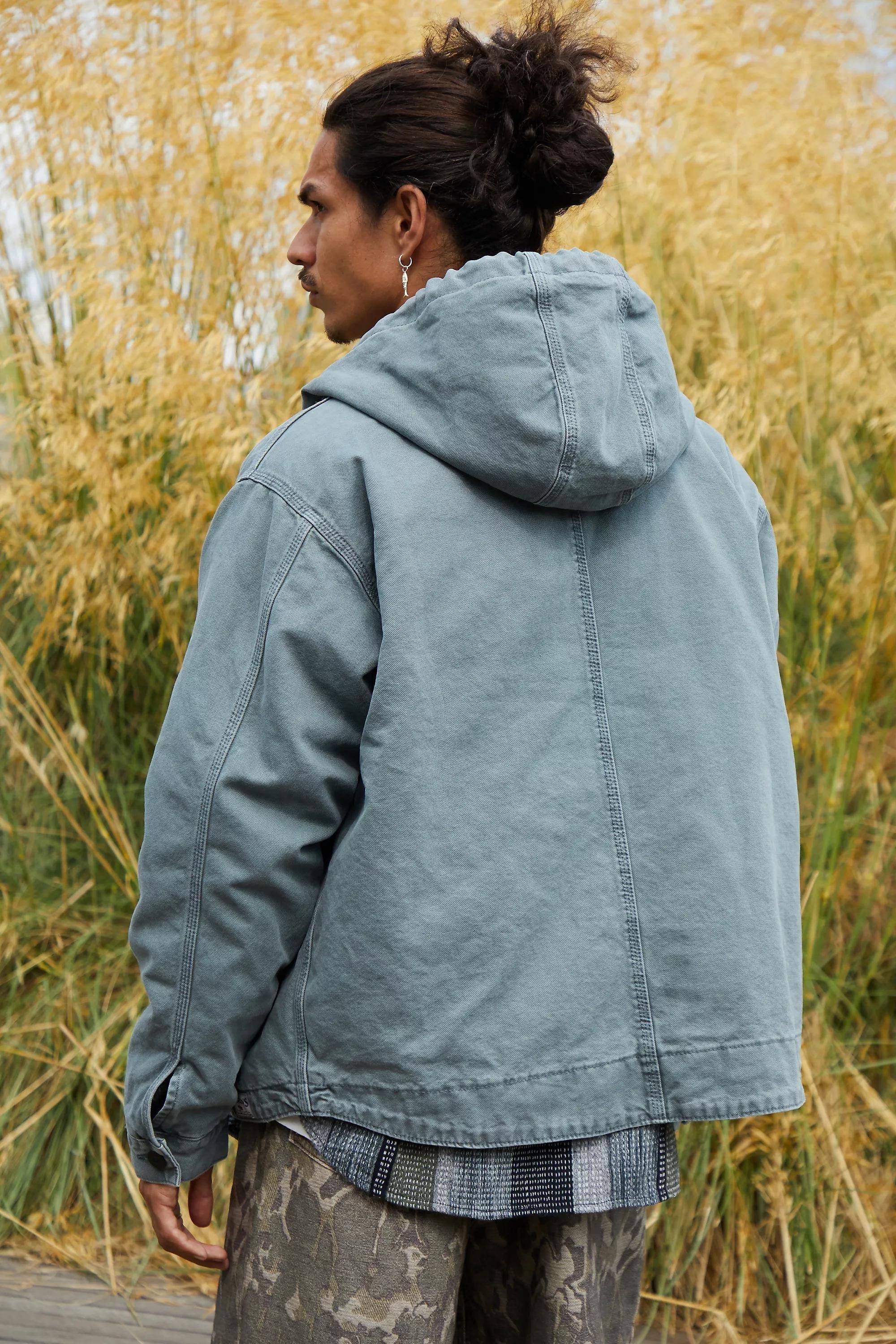 Turquoise Bdg Rex Petrol Canvas Skate Hoodie, , large image number 1