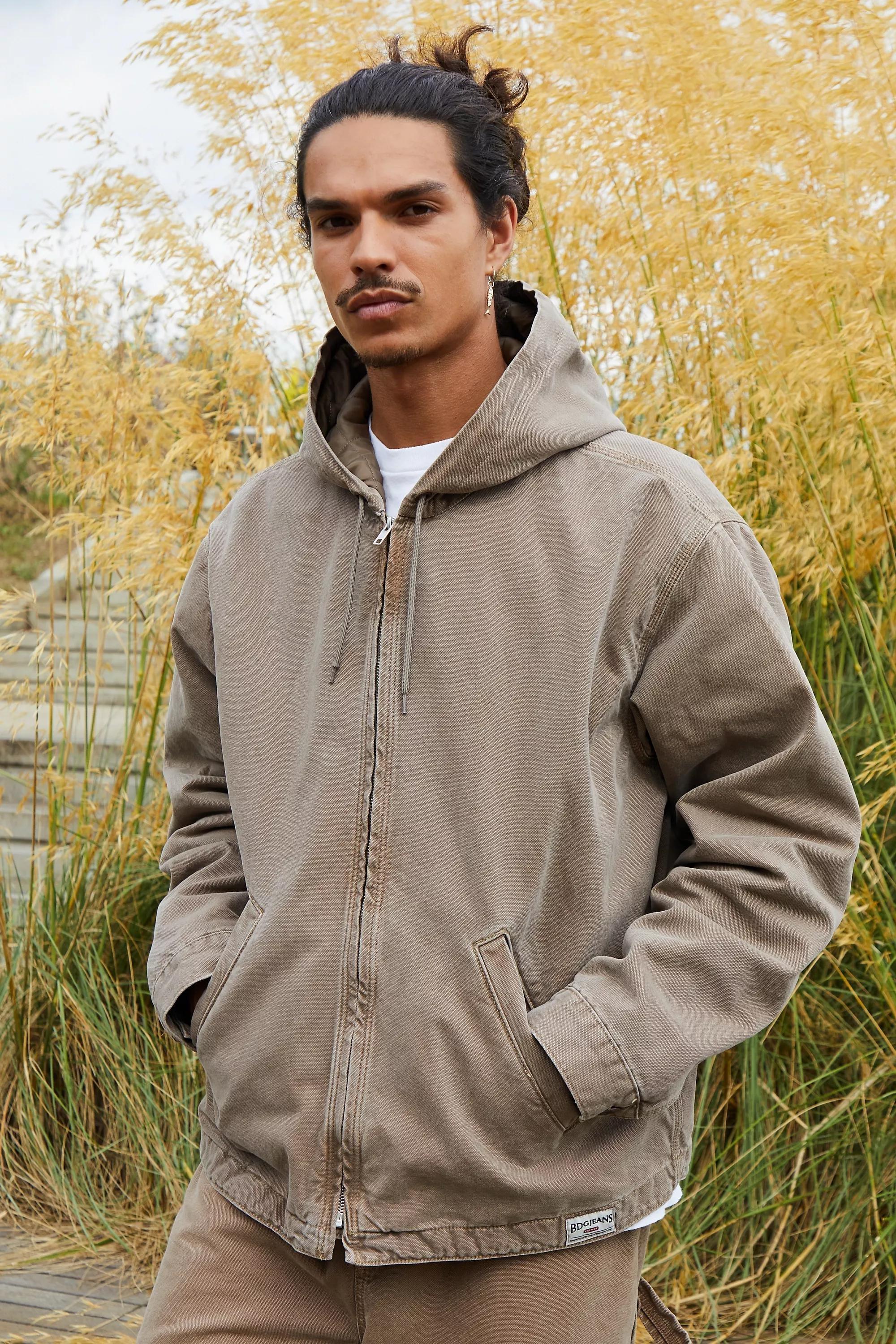 Beige Bdg Rex Canvas Skate Hoodie, , large image number 0