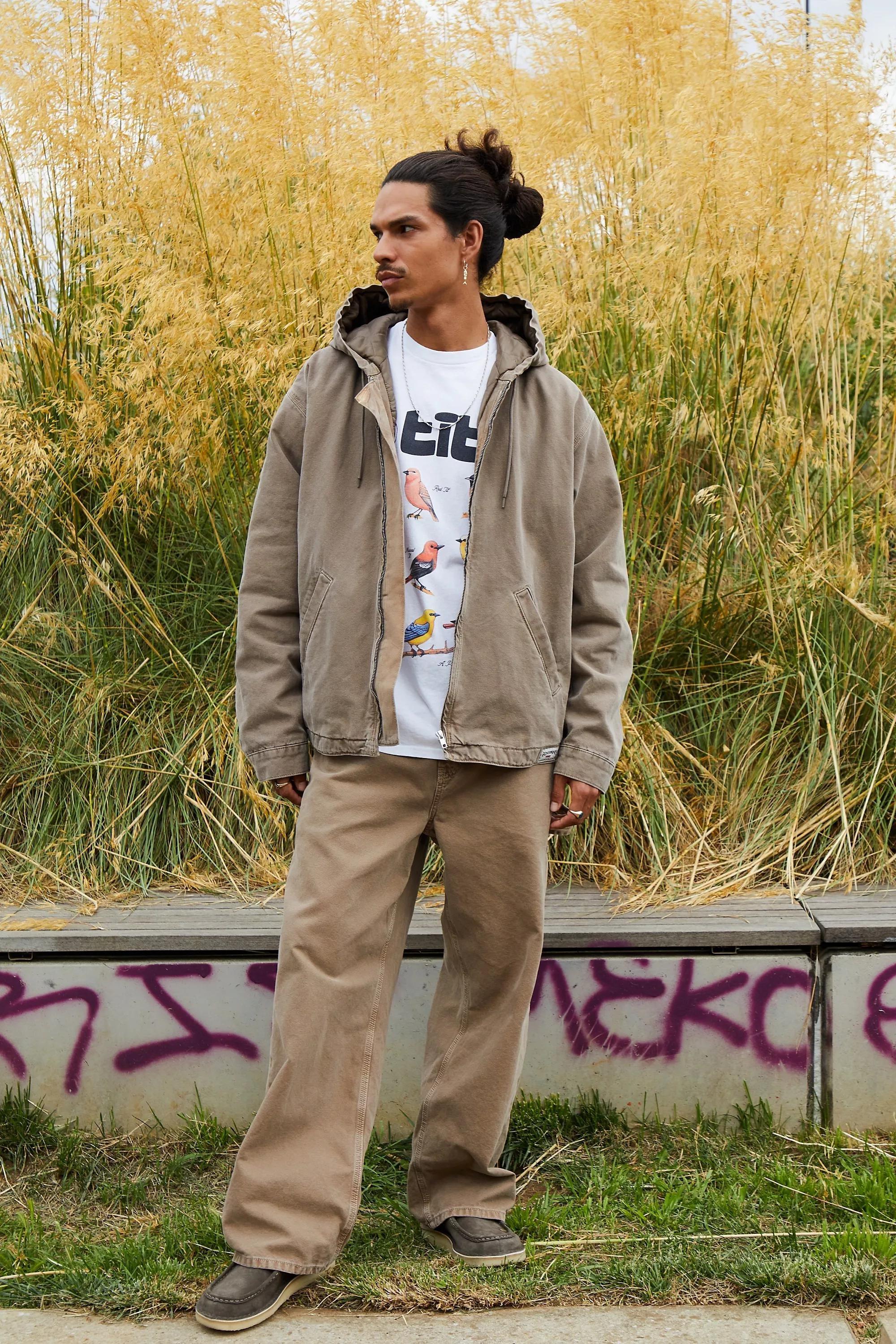 Beige Bdg Rex Canvas Skate Hoodie, , large image number 3