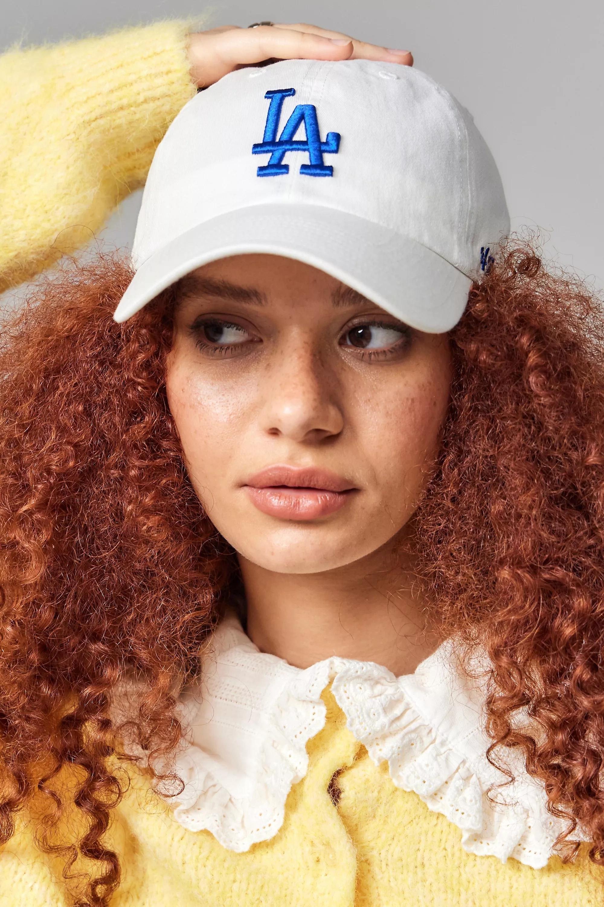 White 47 Brand La Dodgers Black Clean Up Cap, WHT, large image number 0