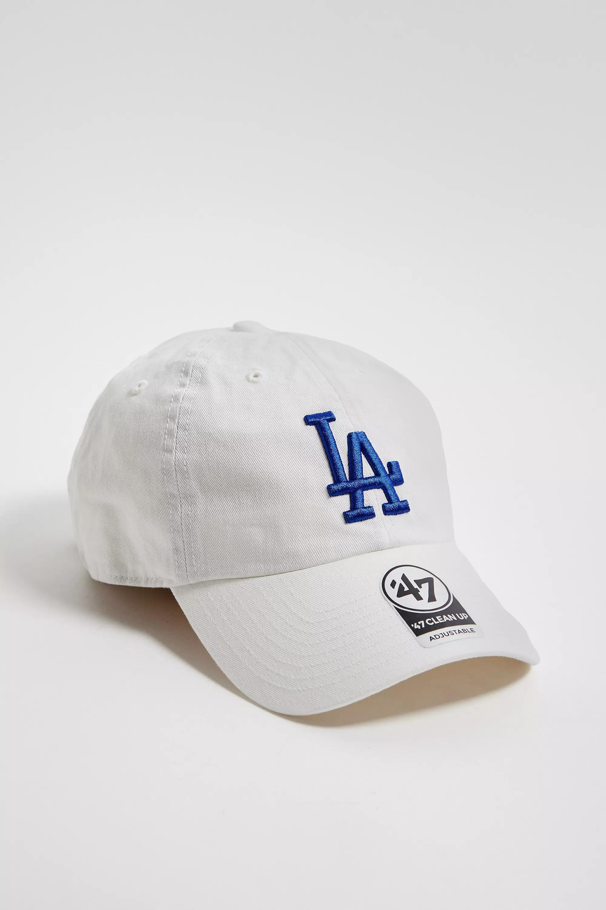 White 47 Brand La Dodgers Black Clean Up Cap, WHT, large image number 1