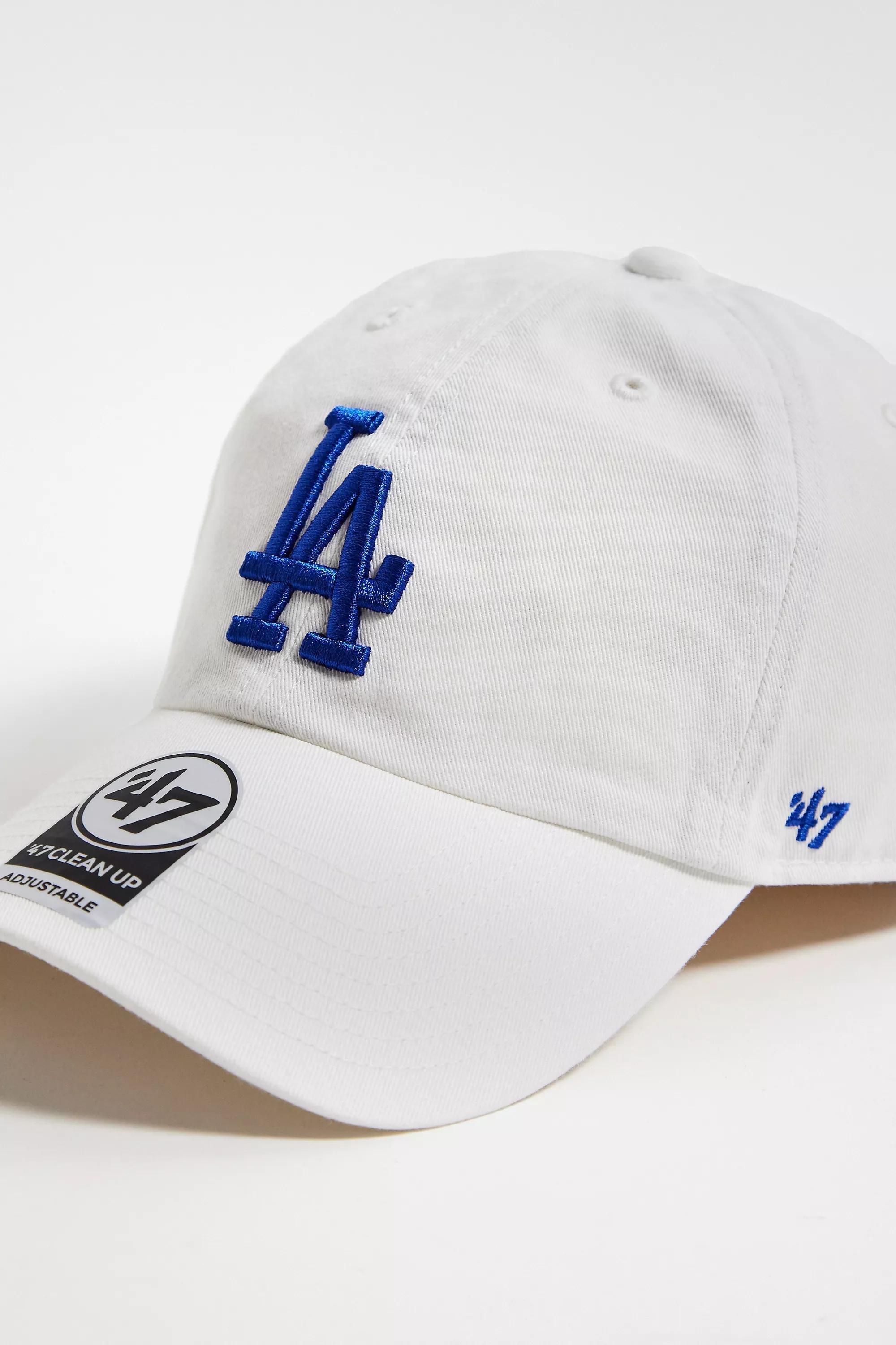 White 47 Brand La Dodgers Black Clean Up Cap, WHT, large image number 2
