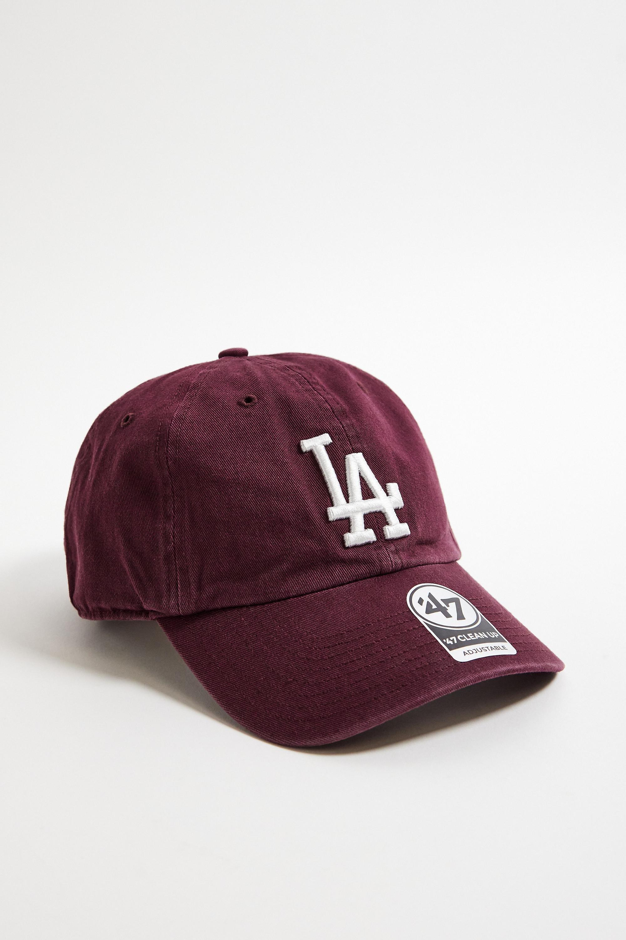 WINE '47 Brand LA Dodgers Black Clean Up Cap, WINE, large image number 1