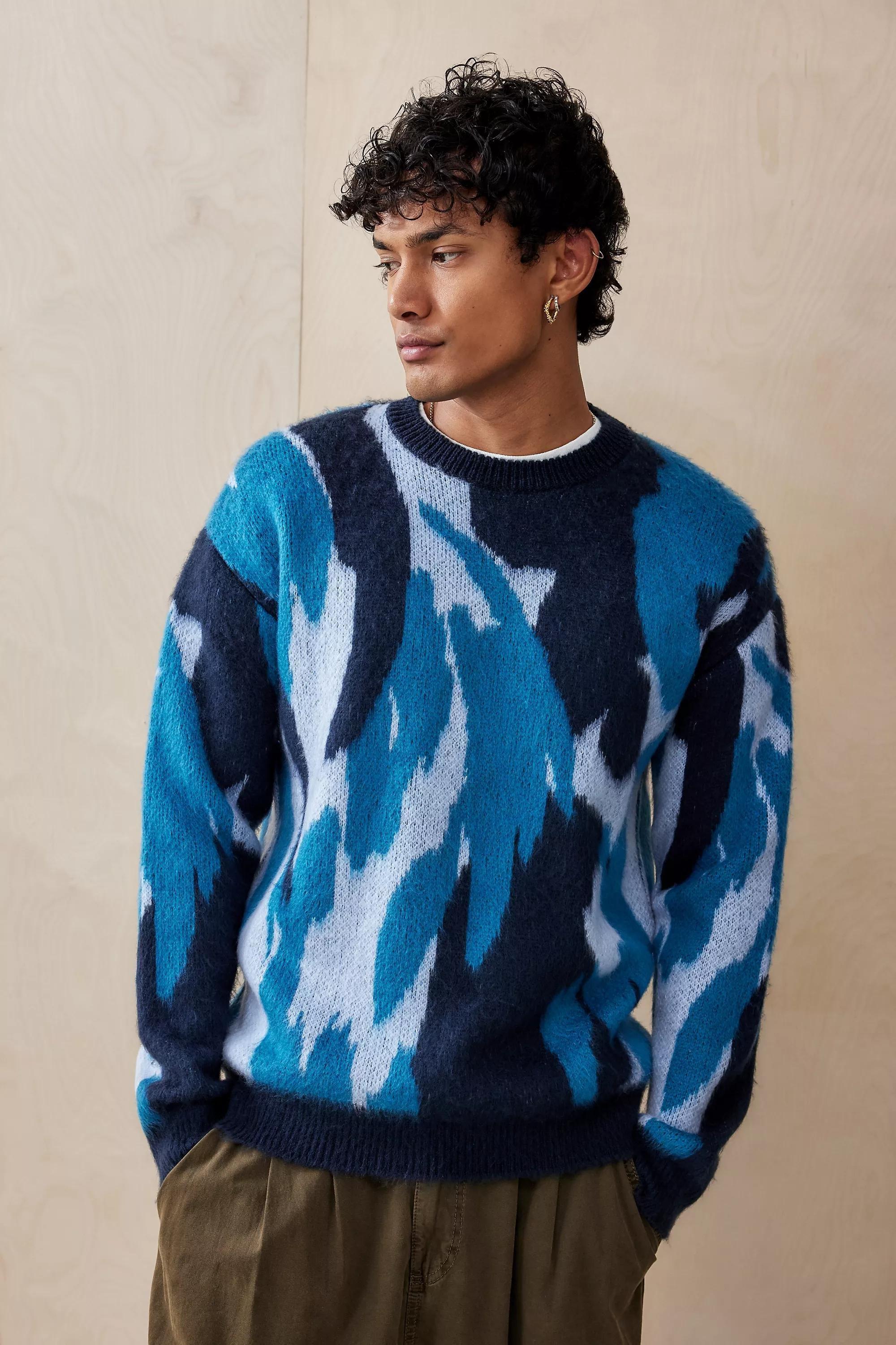 Blue Uo Camouflage Jumper, , large image number 0