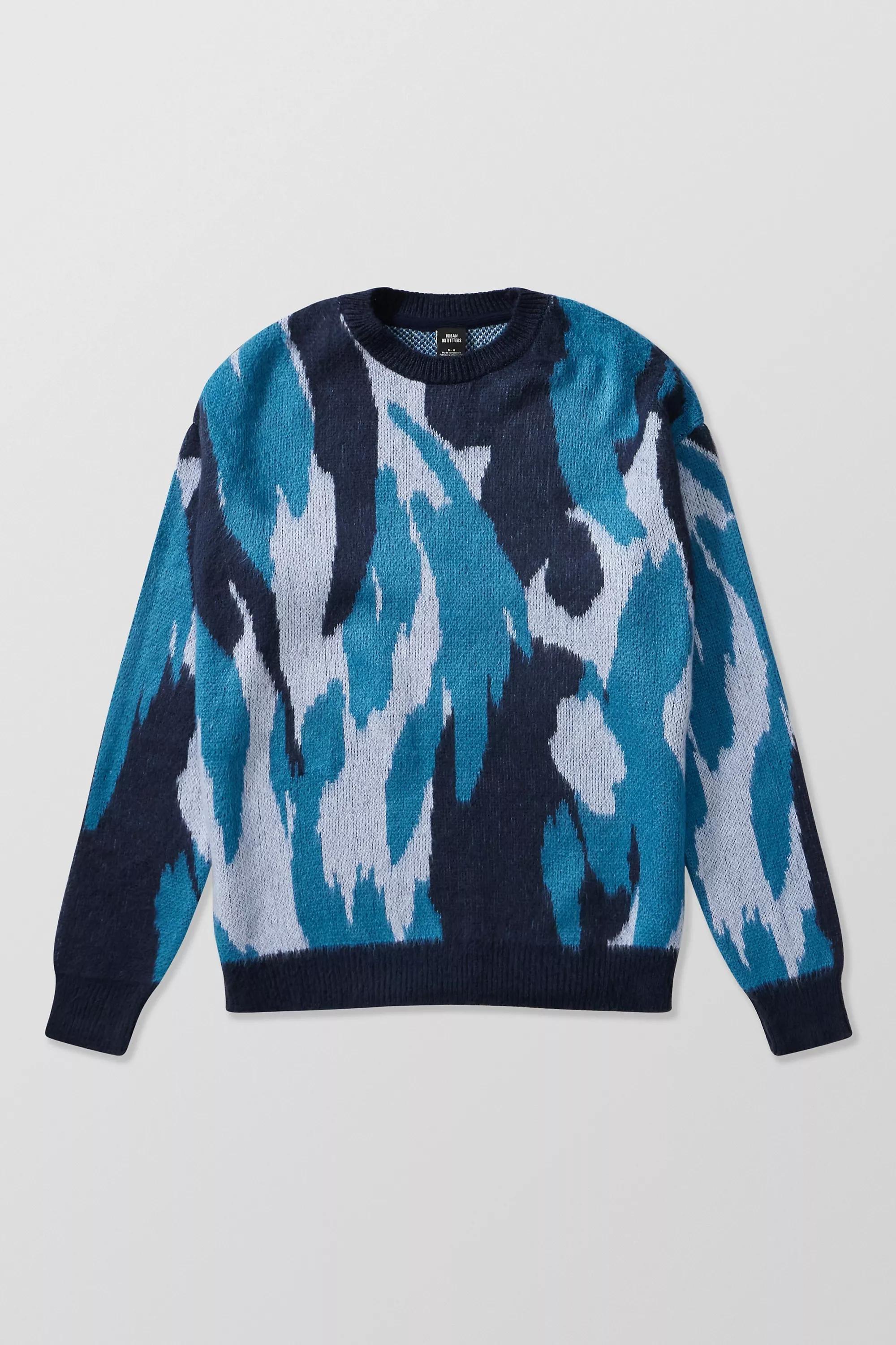 Blue Uo Camouflage Jumper, , large image number 4