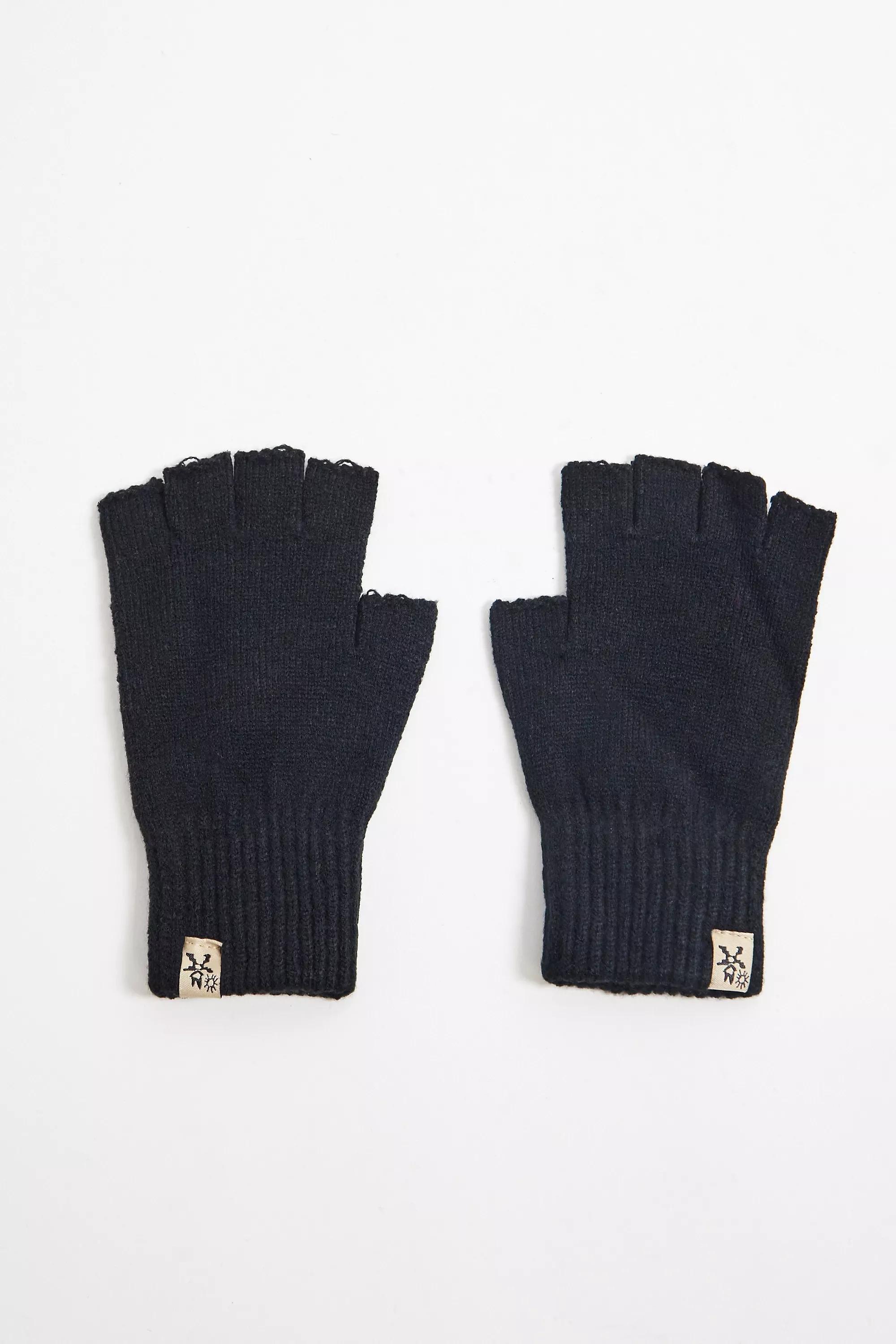 Black Ayker Fingerless Gloves, BLK, large image number 0
