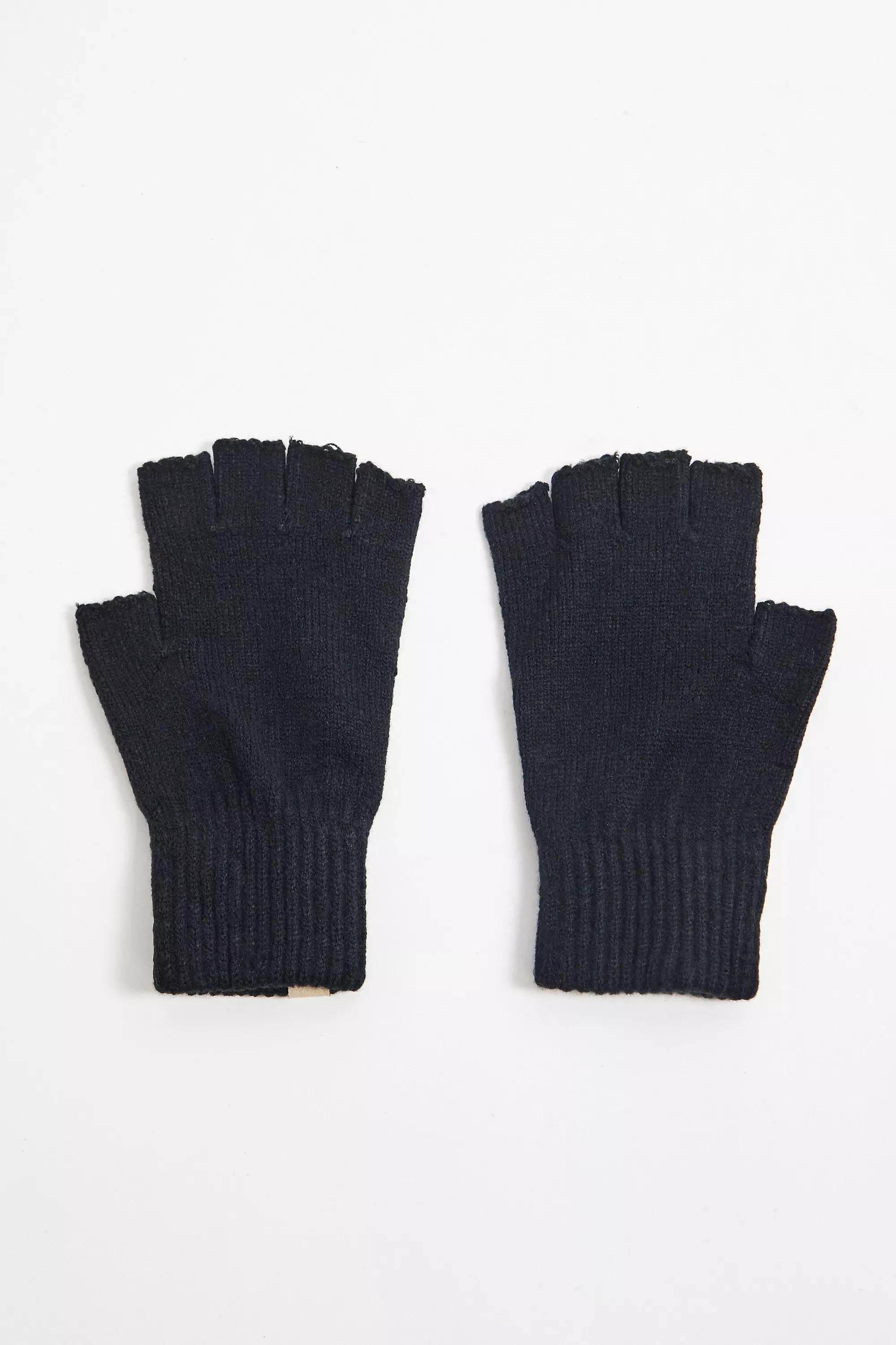 Black Ayker Fingerless Gloves, BLK, large image number 1