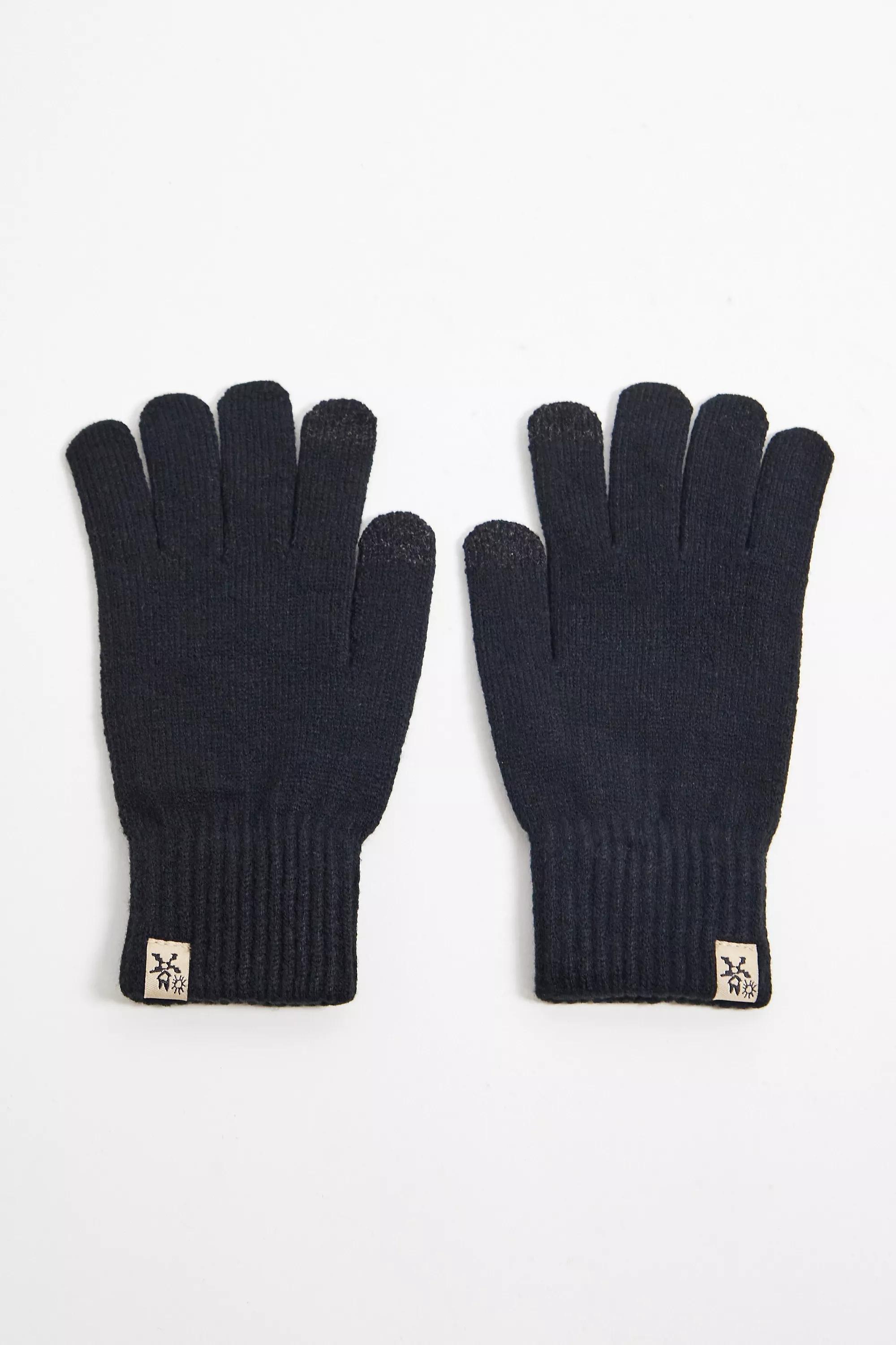 Black UO Ayker Knitted Gloves, BLK, large image number 0