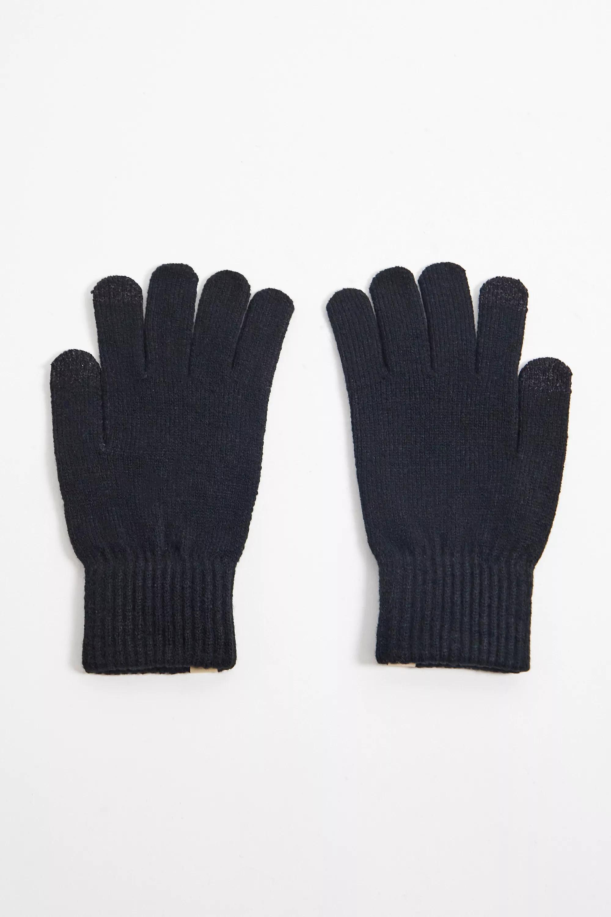 Black UO Ayker Knitted Gloves, BLK, large image number 1