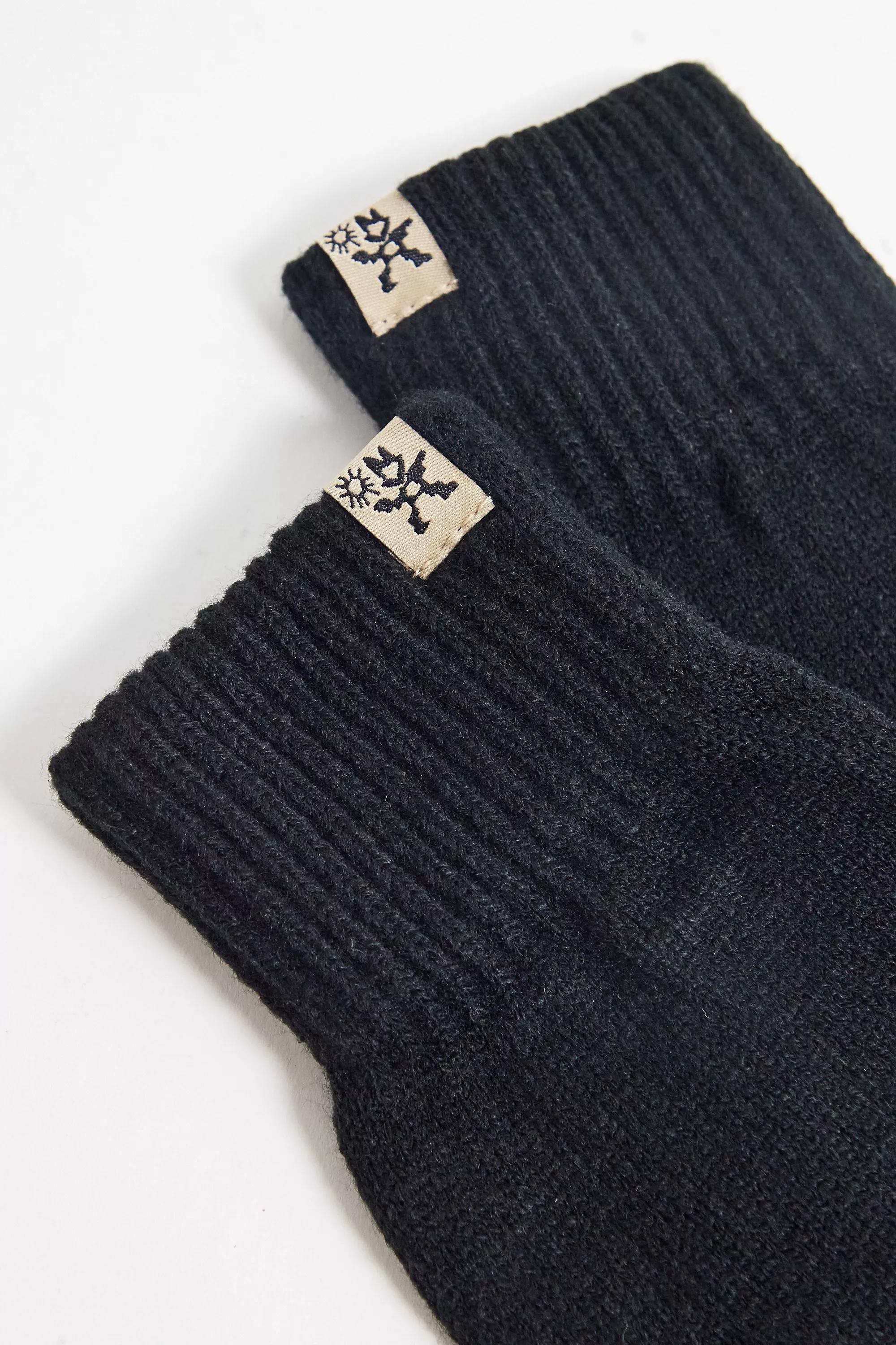 Black UO Ayker Knitted Gloves, BLK, large image number 2