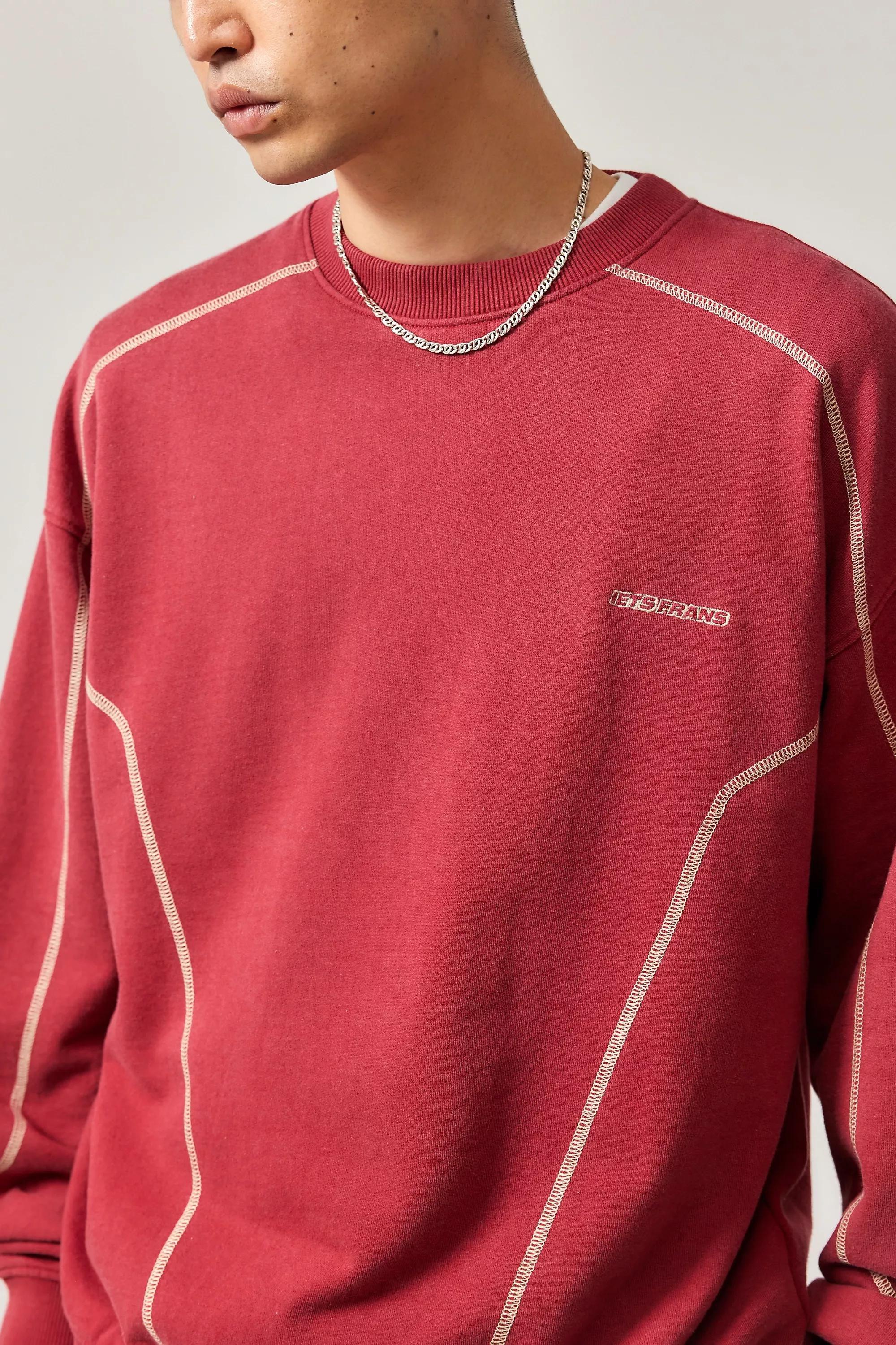 Red Iets Frans...Contrast Stitched Sweatshirt, , large image number 0