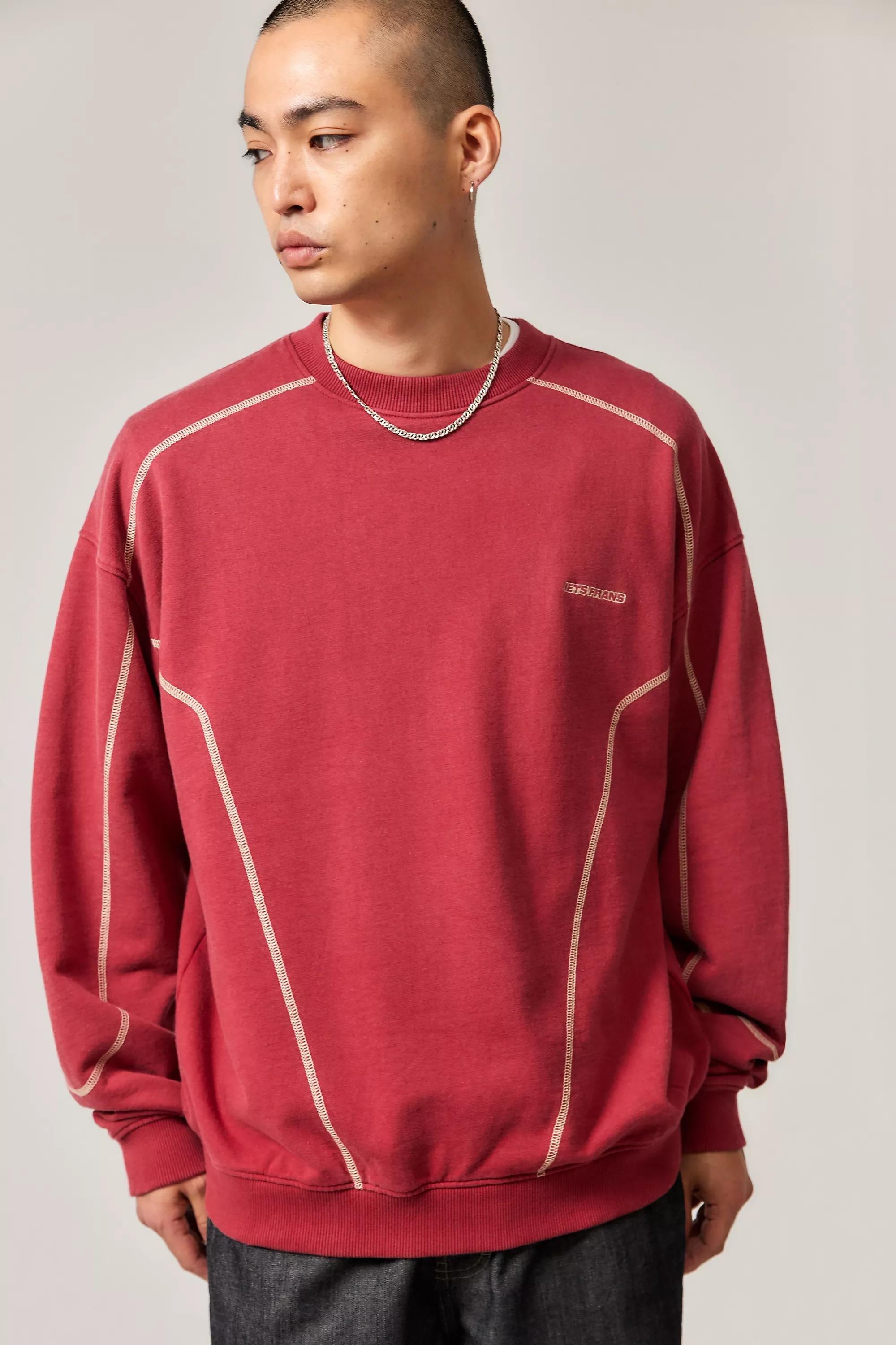 Red Iets Frans...Contrast Stitched Sweatshirt, , large image number 1