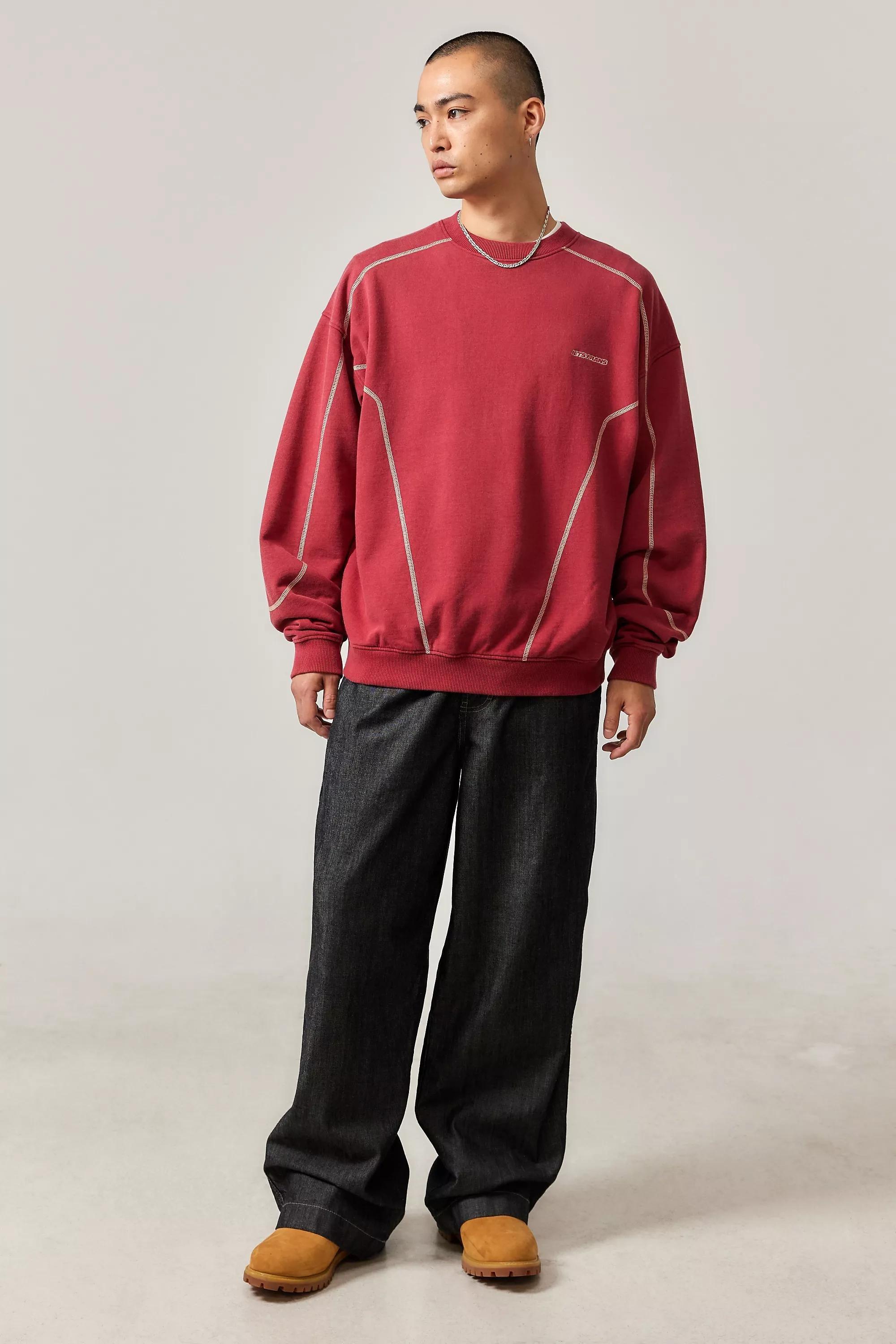 Red Iets Frans...Contrast Stitched Sweatshirt, , large image number 2