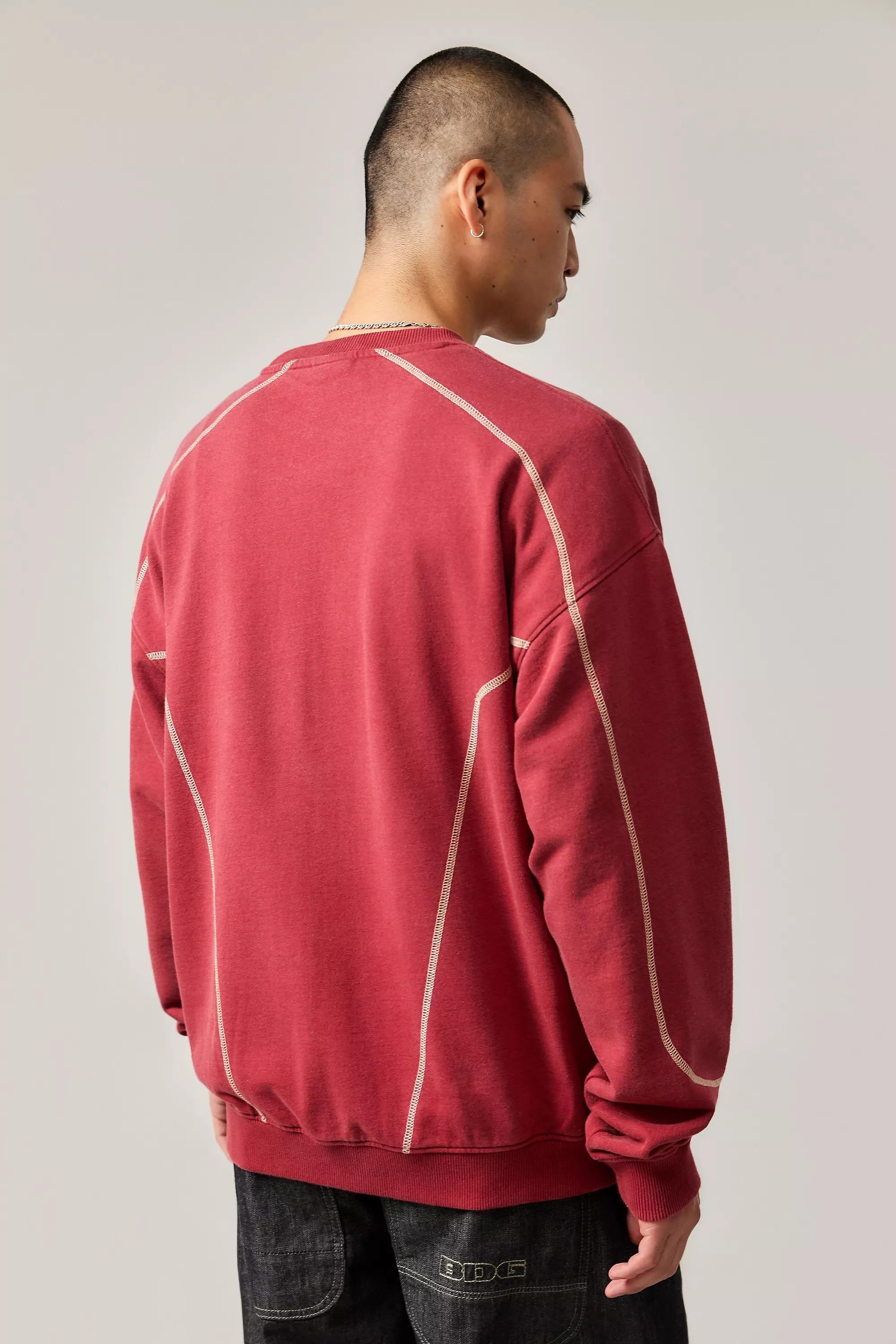 Red Iets Frans...Contrast Stitched Sweatshirt, , large image number 3