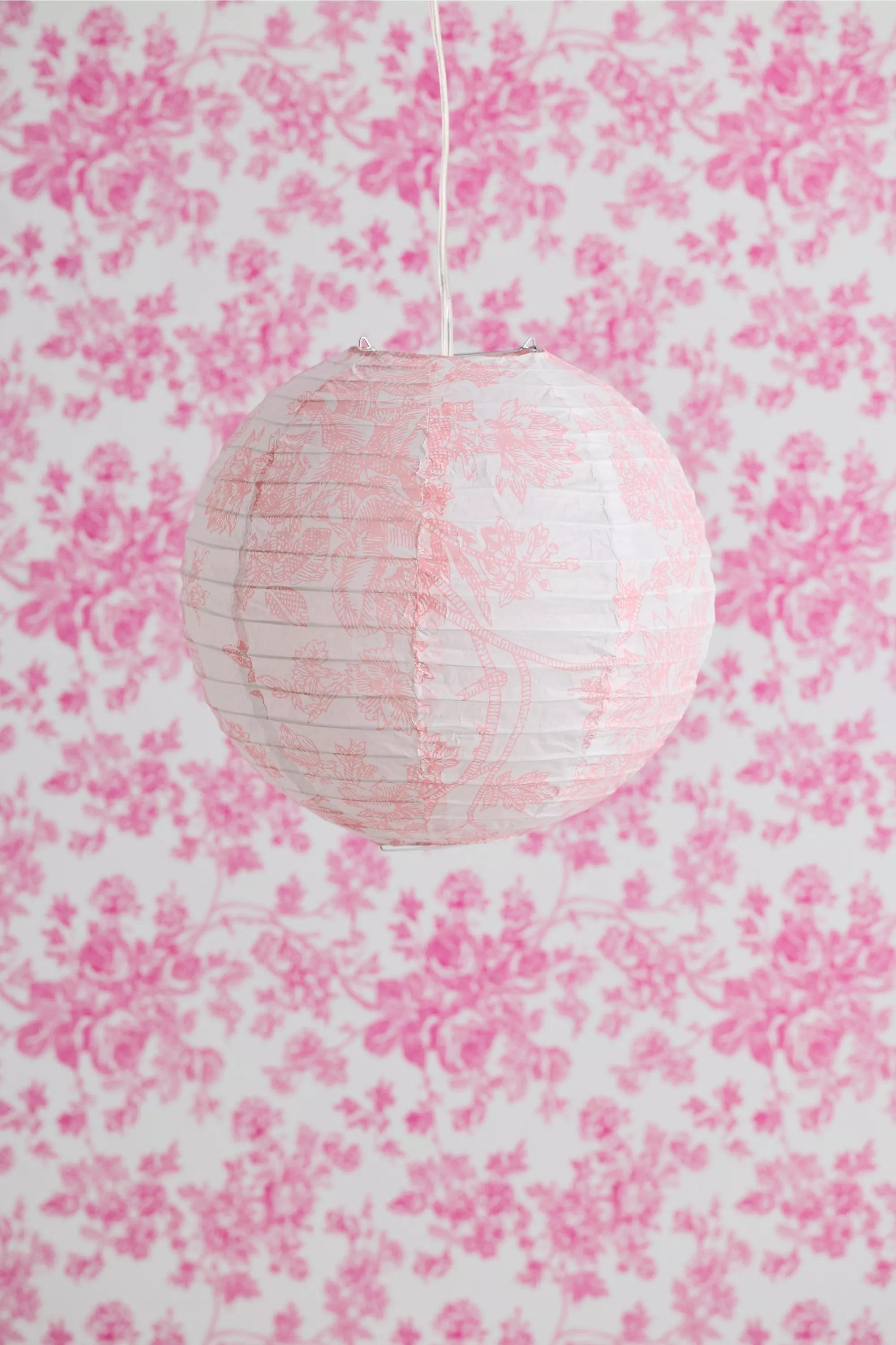 Pink Toile Lamp Shade, PINK, large image number 1
