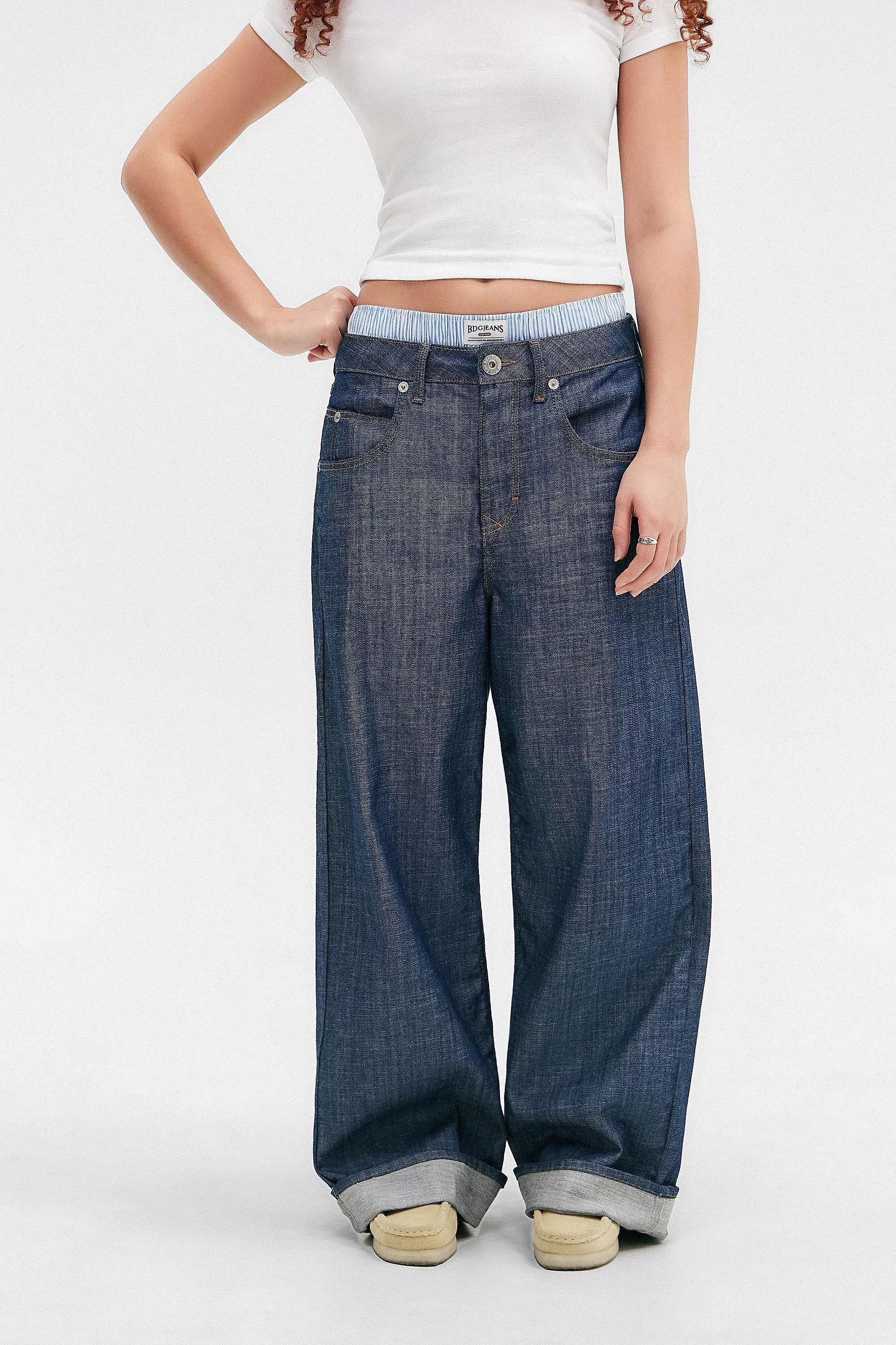 Blue Bdg Jaya Baggy Raw\U202Fjeans, , large image number 0