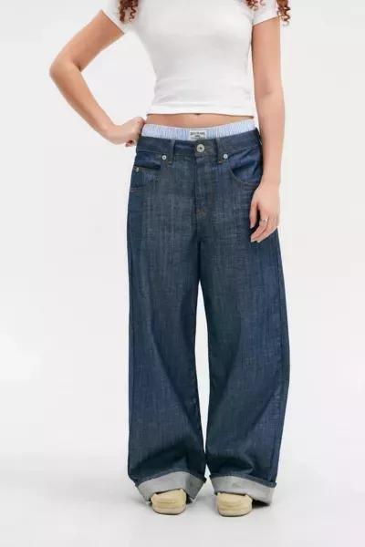 Blue Bdg Jaya Baggy Raw\U202Fjeans, , large image number 1
