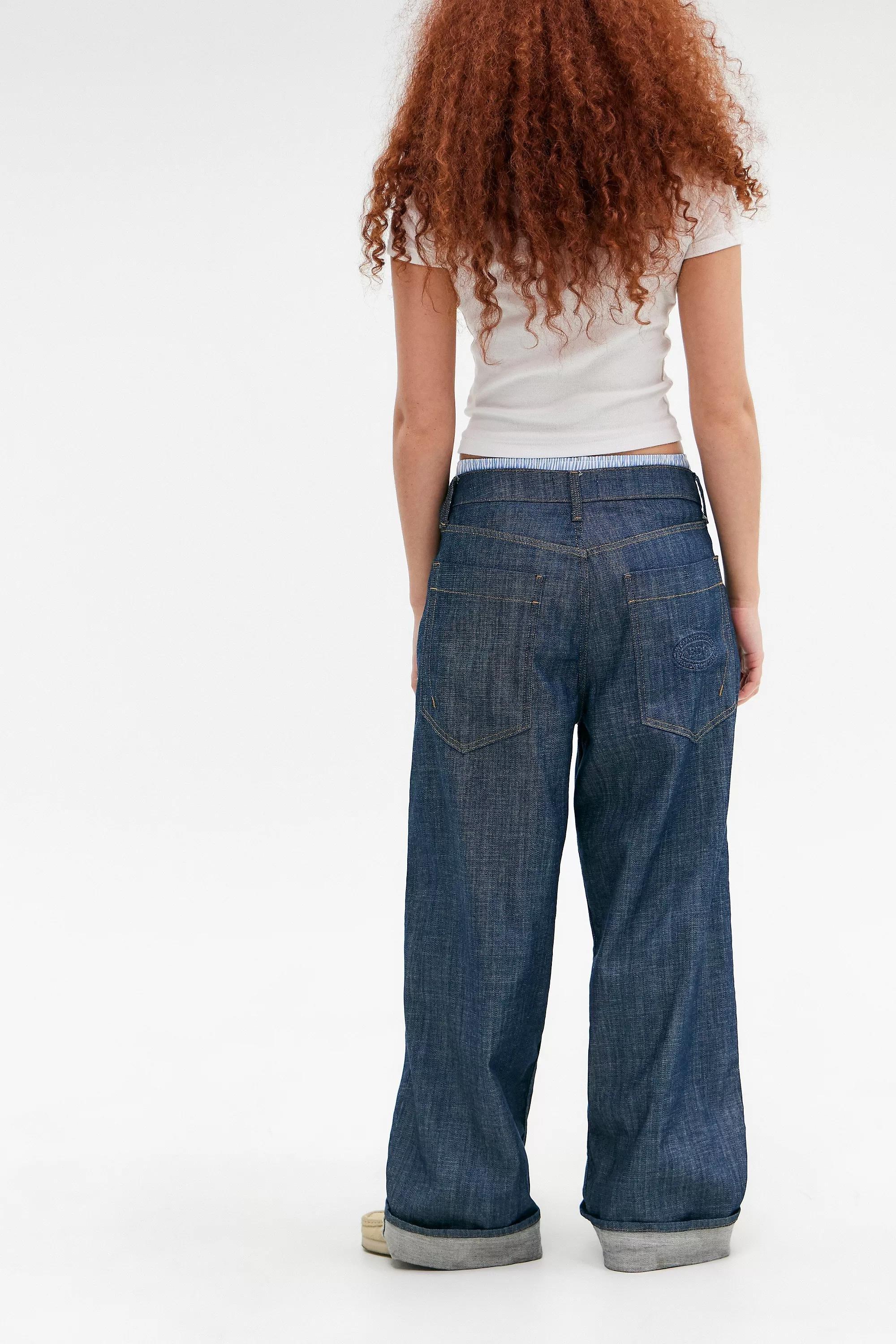 Blue Bdg Jaya Baggy Raw\U202Fjeans, , large image number 4