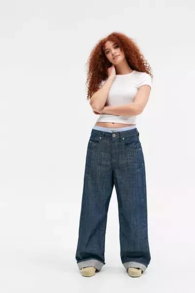 Blue Bdg Jaya Baggy Raw\U202Fjeans, , large image number 7