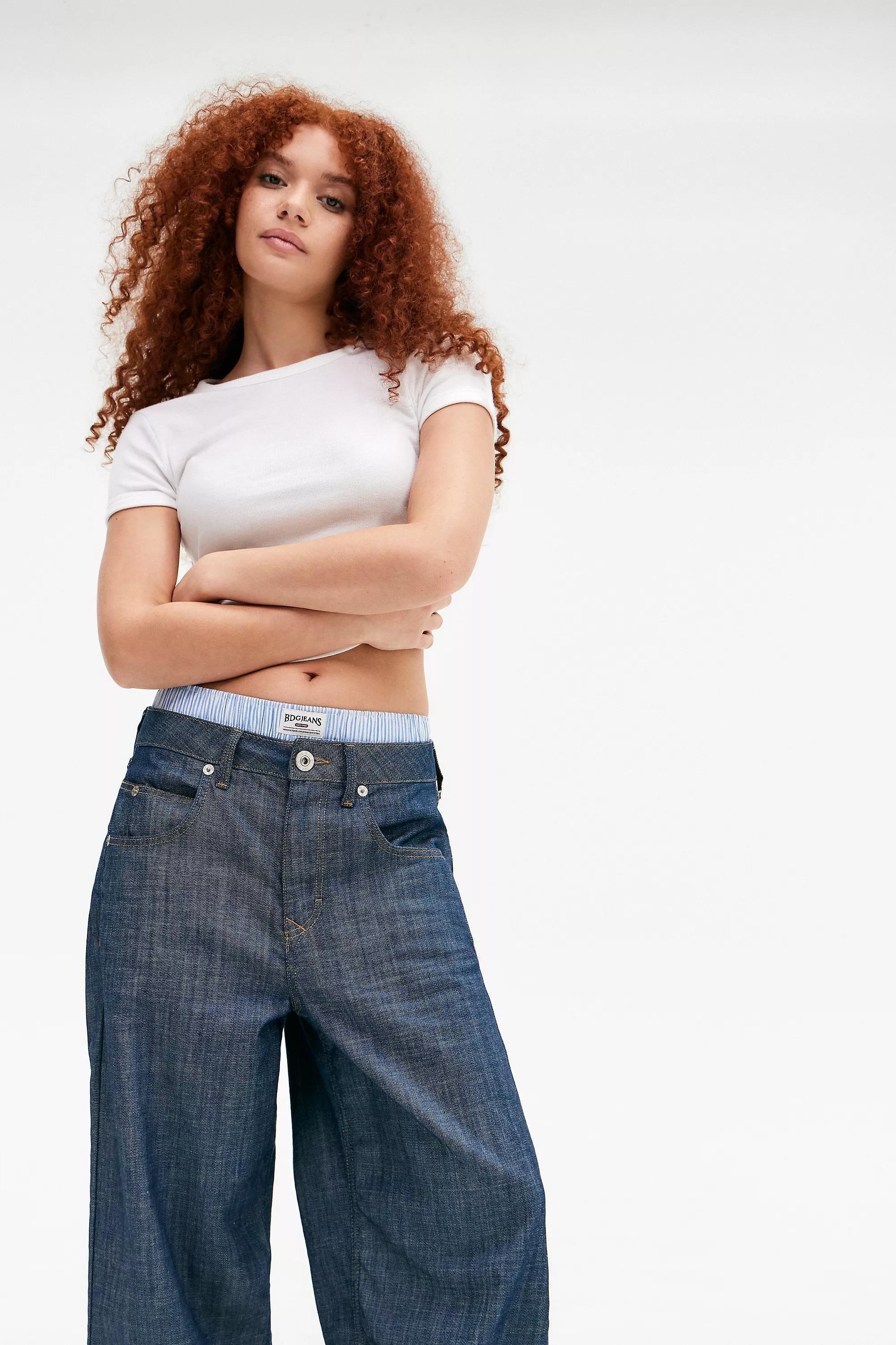 Blue Bdg Jaya Baggy Raw\U202Fjeans, , large image number 8