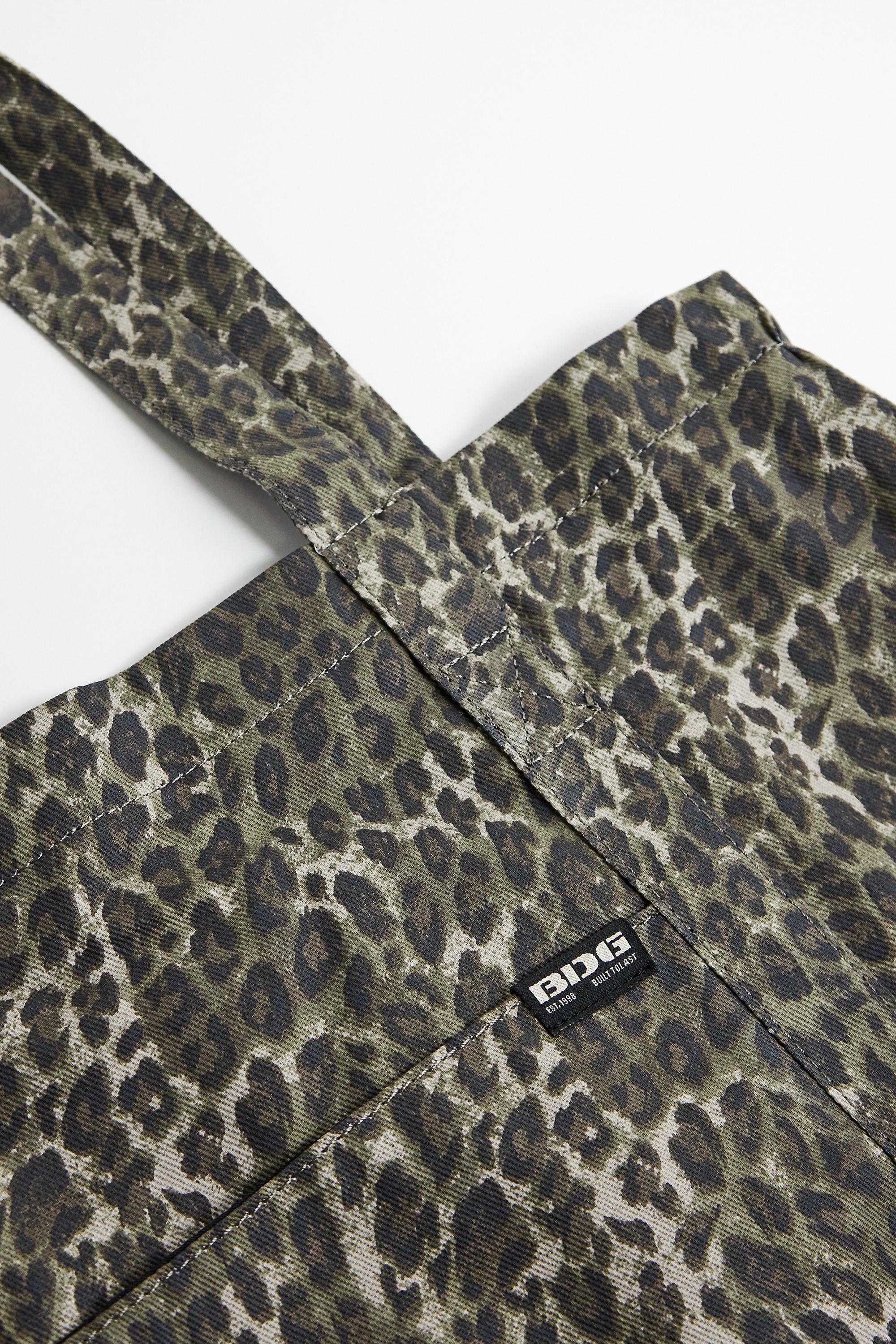 Brown Animal Print Tote Bag, BRN, large image number 4