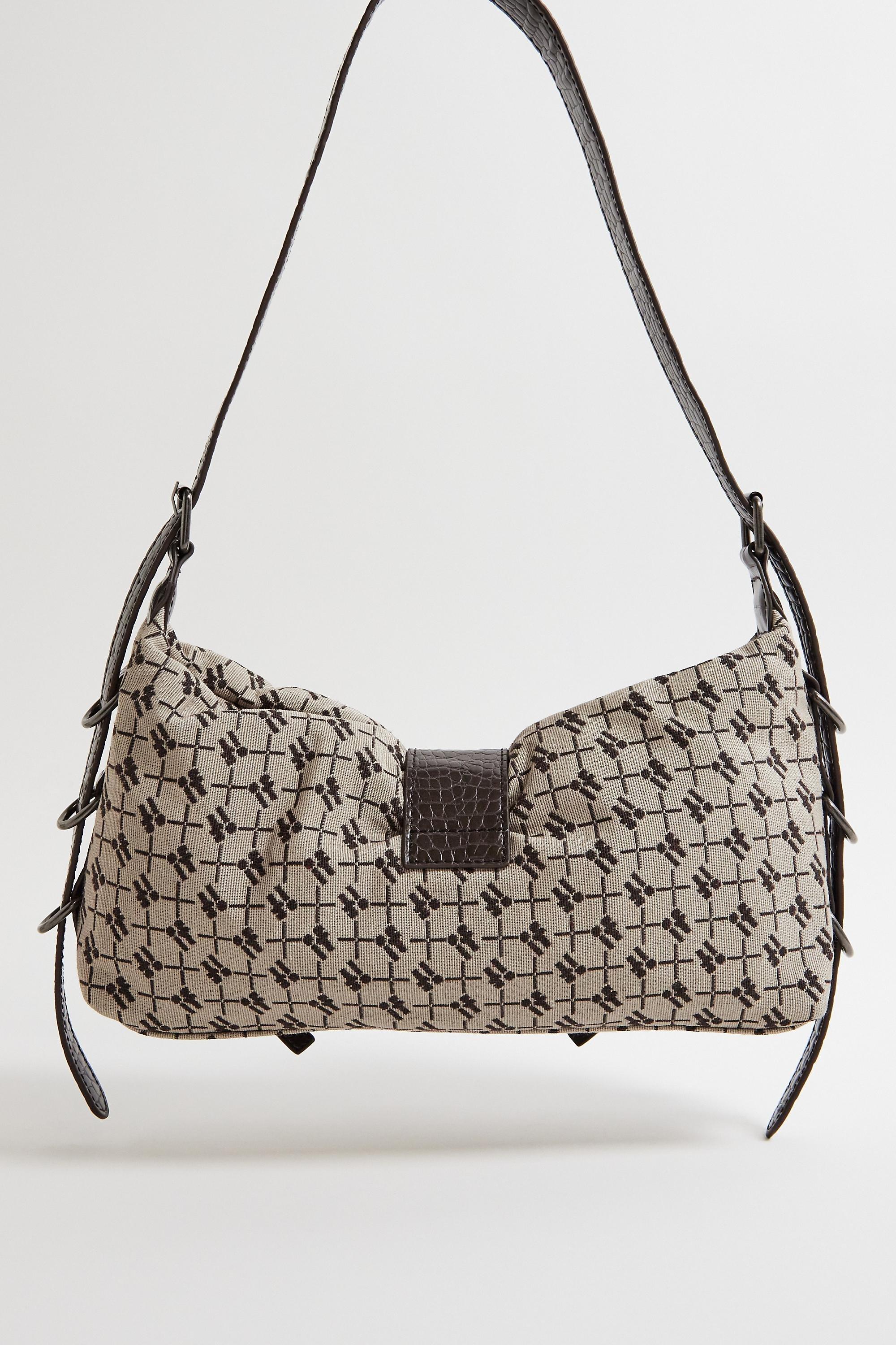 Brown Small Slouch Shoulder Bag, BRN, large image number 2
