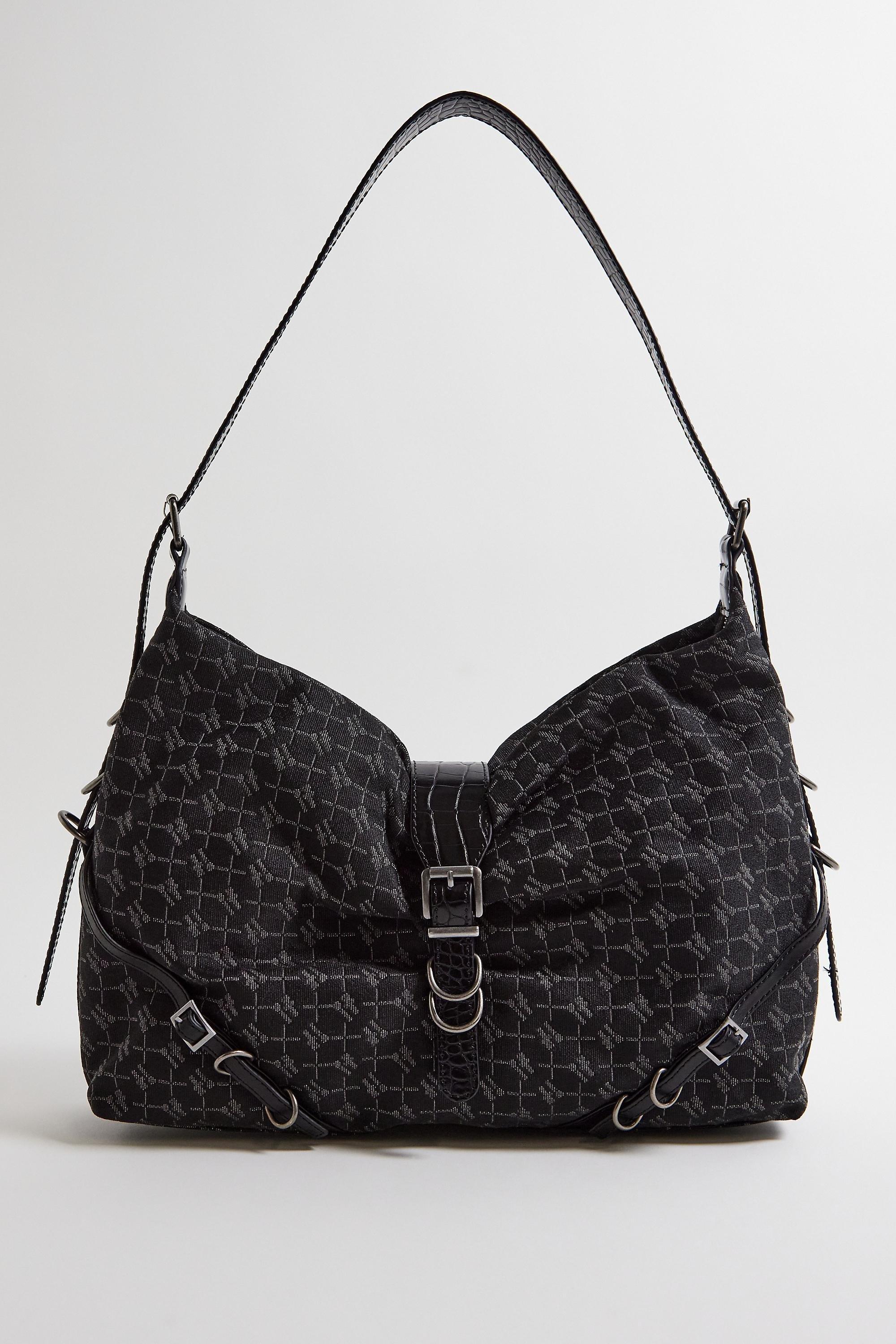 Black Iets Frans... Hayden Monogram Large Slouch Shoulder Bag, BLK, large image number 2