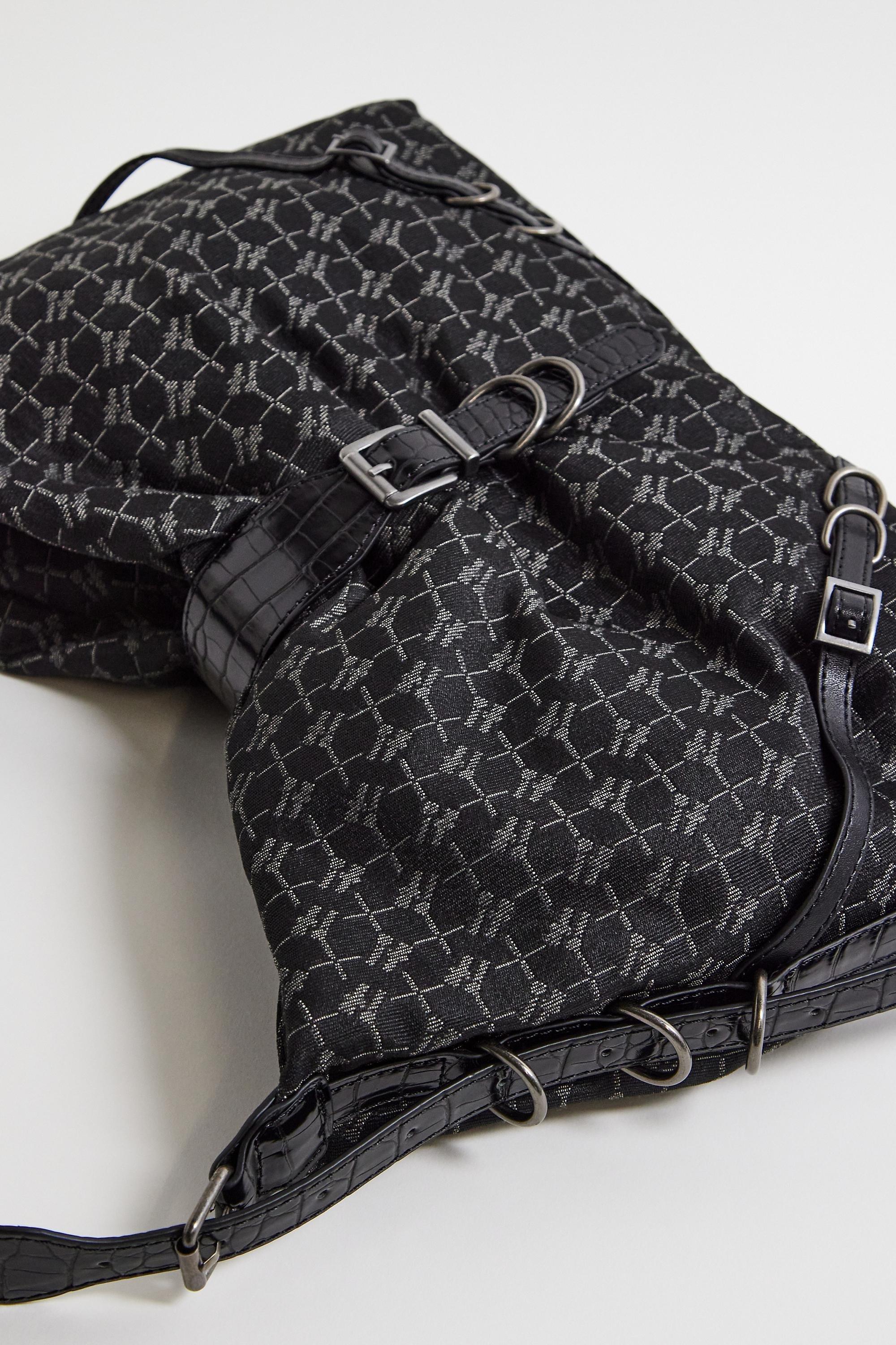 Black Iets Frans... Hayden Monogram Large Slouch Shoulder Bag, BLK, large image number 3