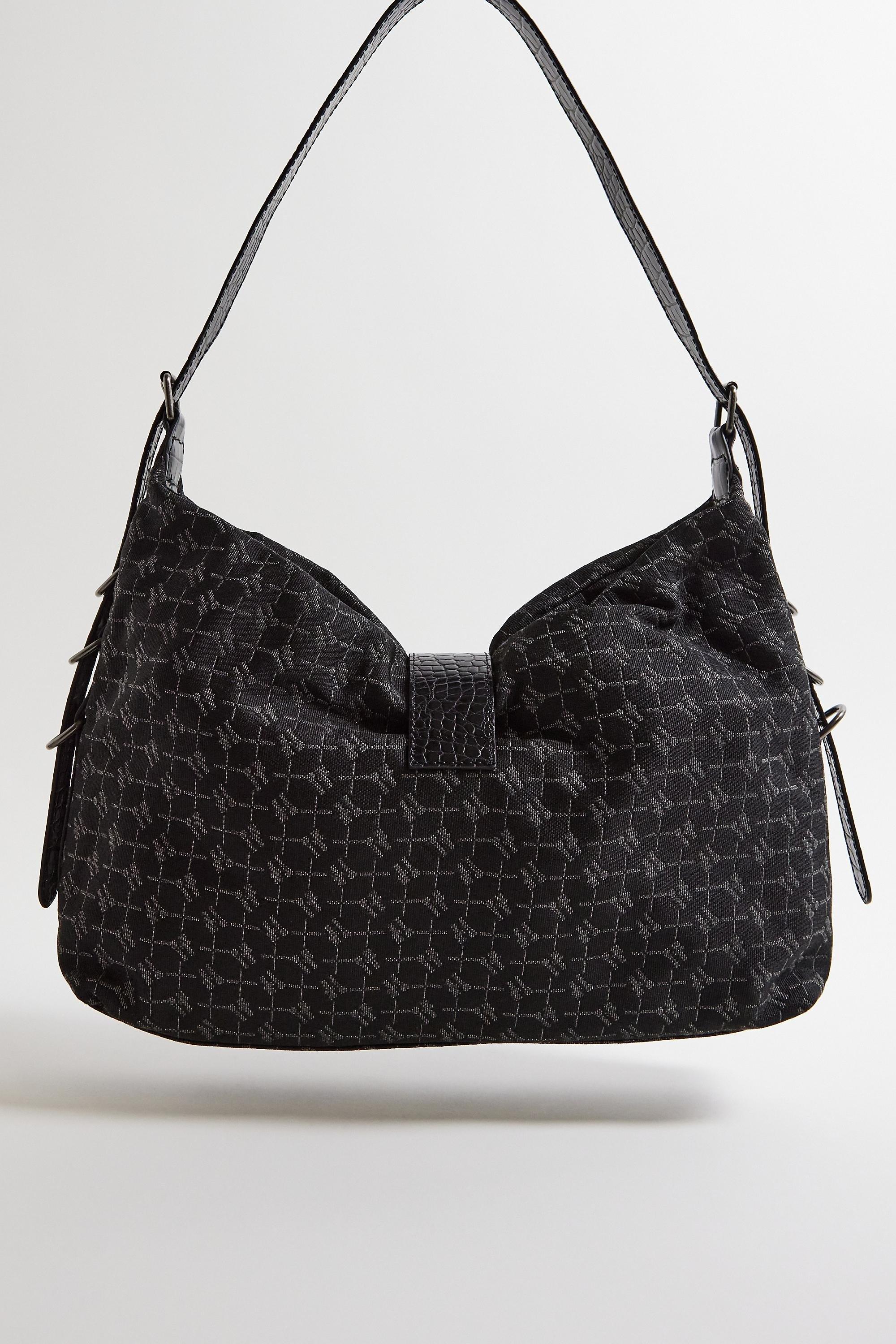 Black Iets Frans... Hayden Monogram Large Slouch Shoulder Bag, BLK, large image number 4