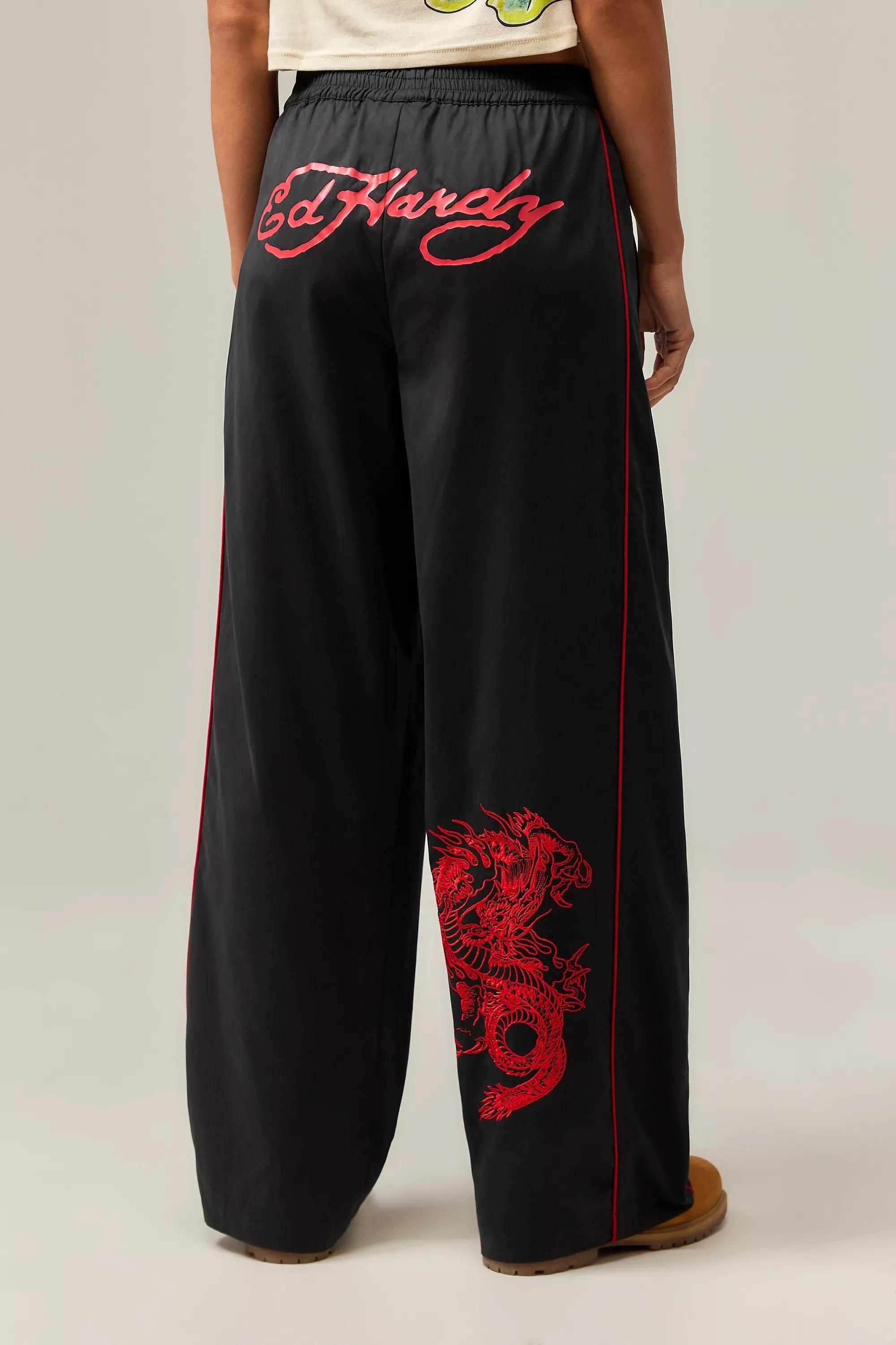 BLK Ed Hardy UO Exclusive Dragon Joggers, , large image number 0