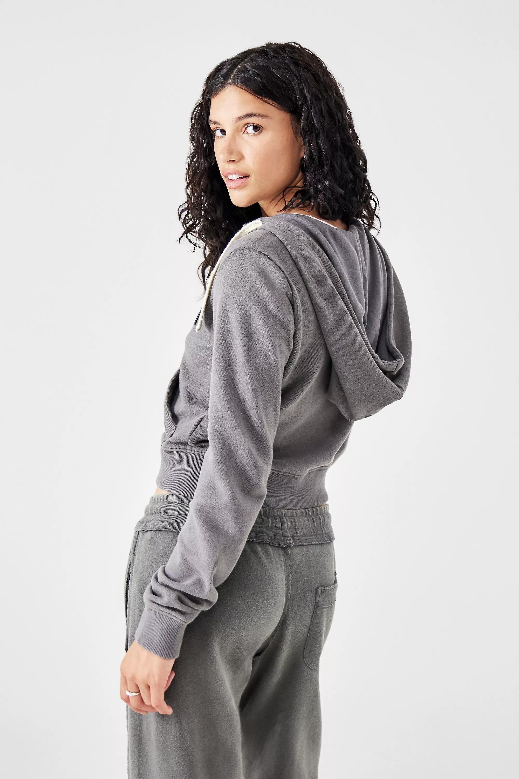 Black UO 1990 NYC Hoodie Cropped, , large image number 2