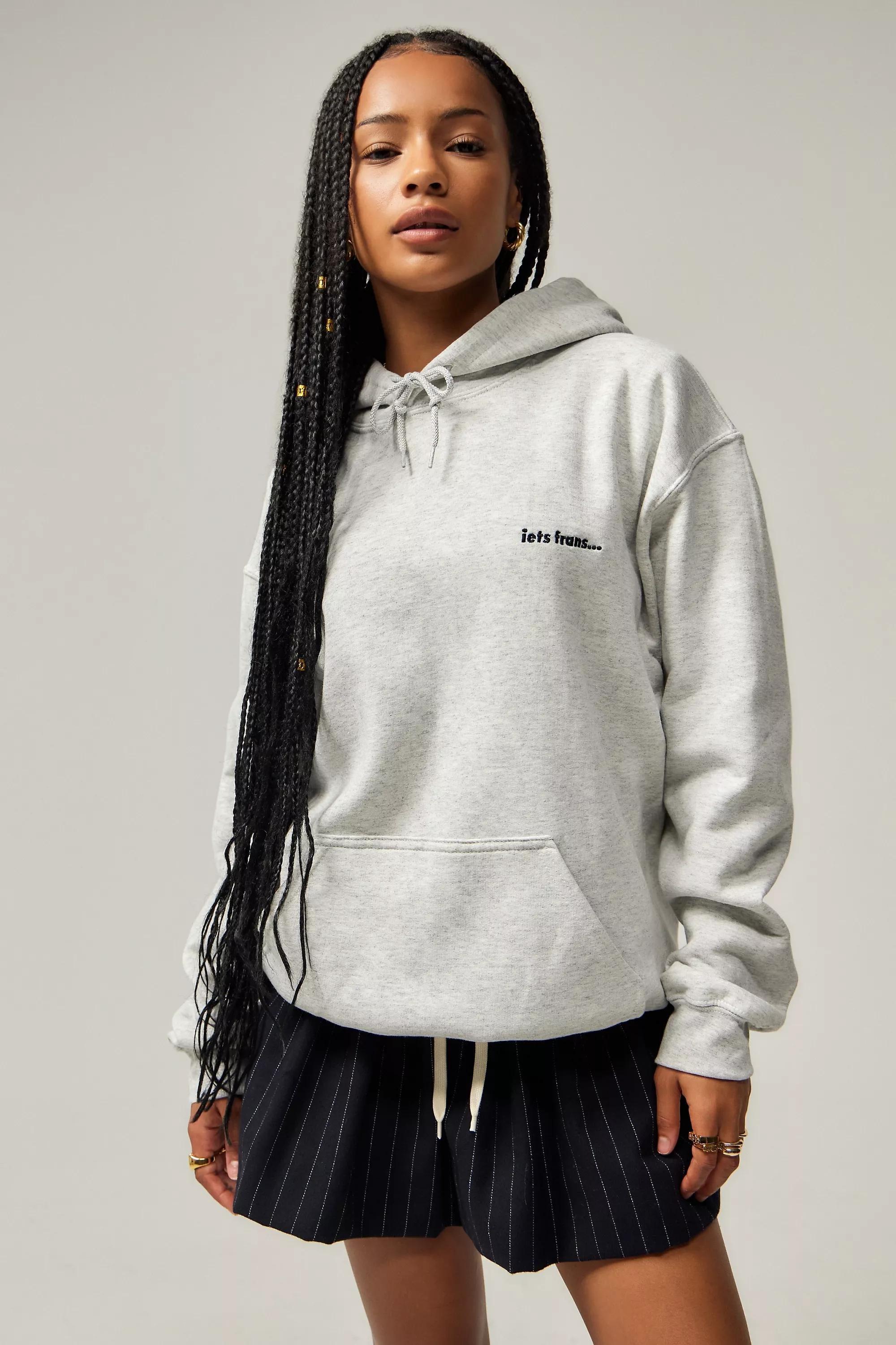 Grey Iets Frans... Printed Relaxed Hoodie, , large image number 0