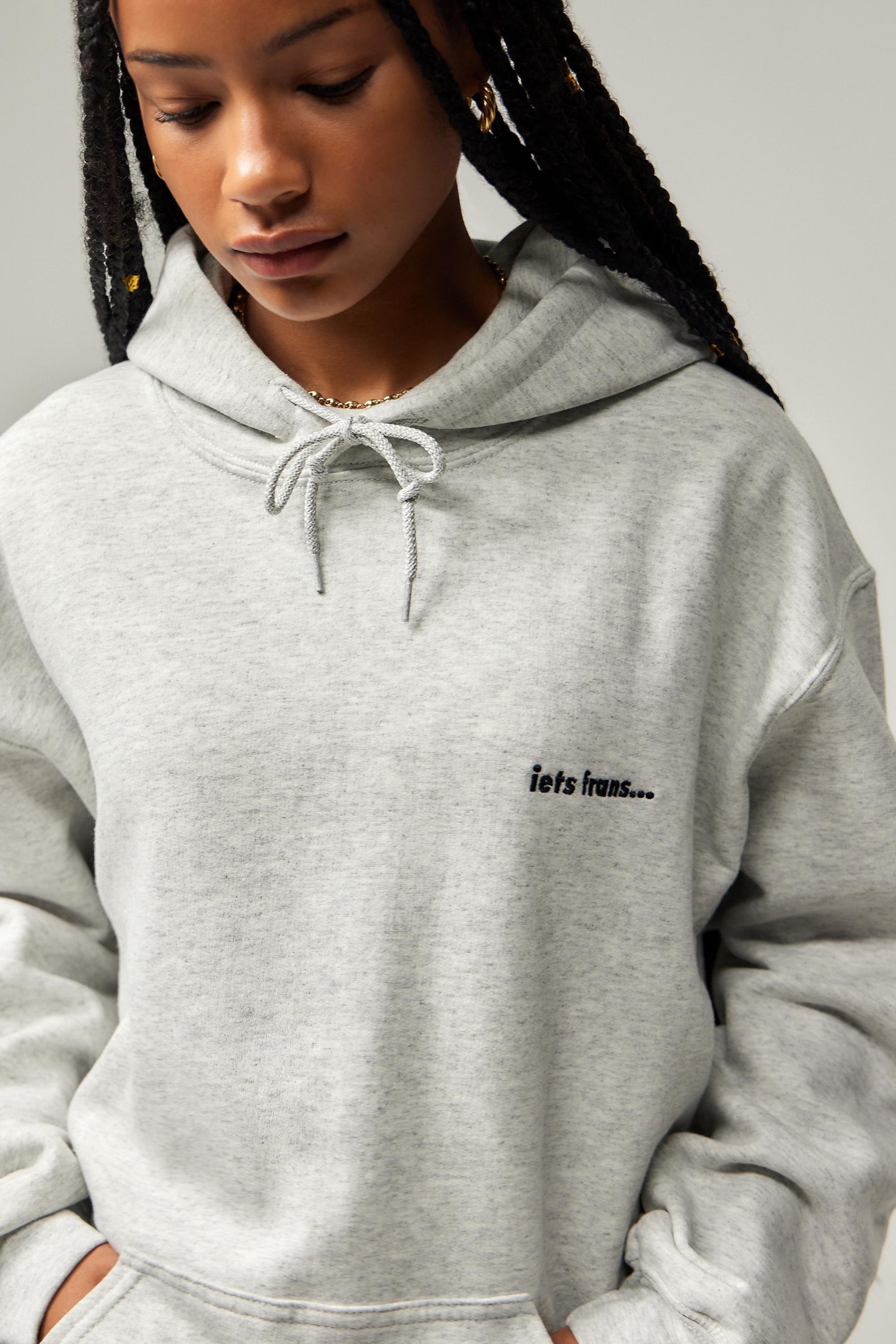Grey Iets Frans... Printed Relaxed Hoodie, , large image number 2