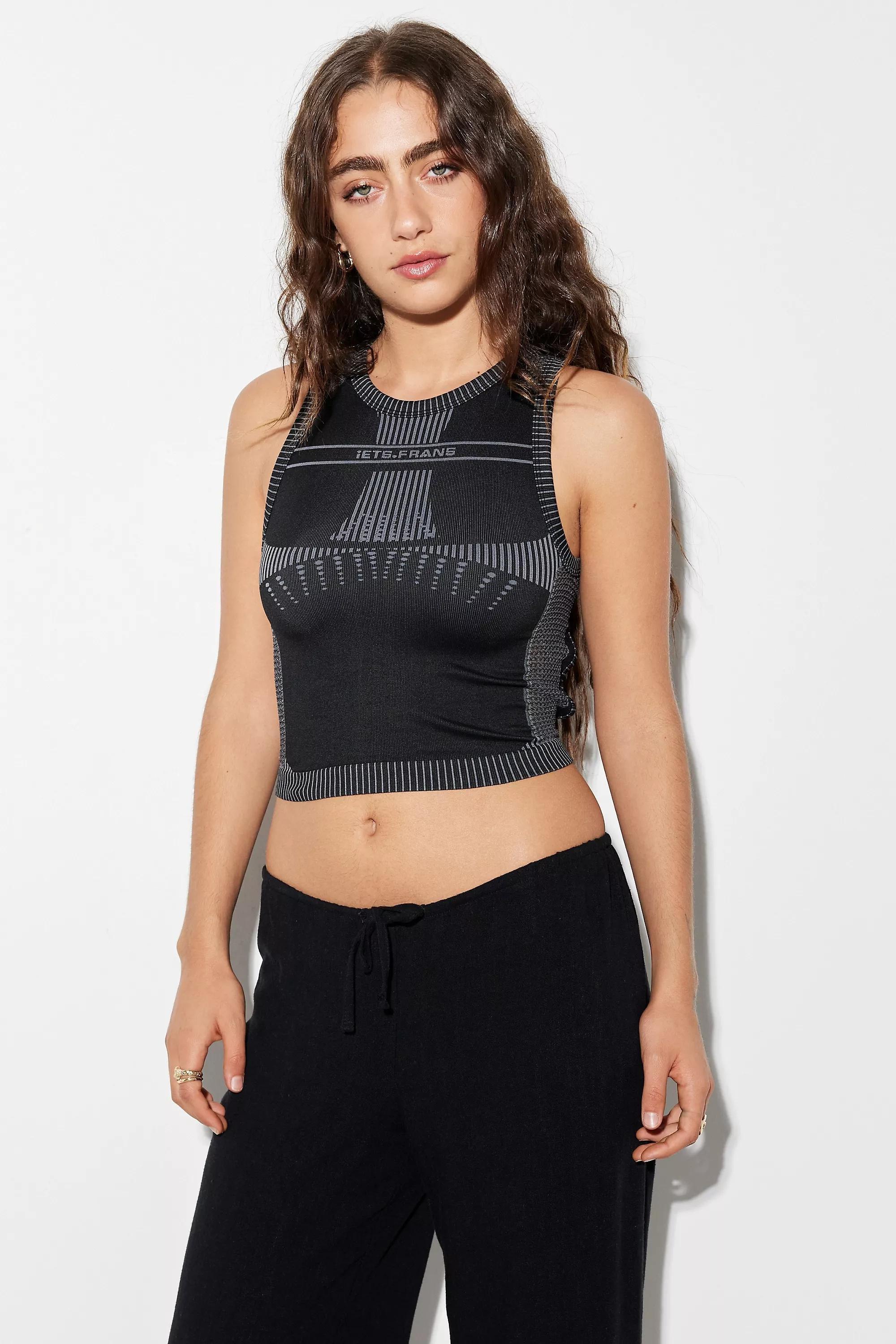 Black Sleeveless Tank Top, , large image number 0